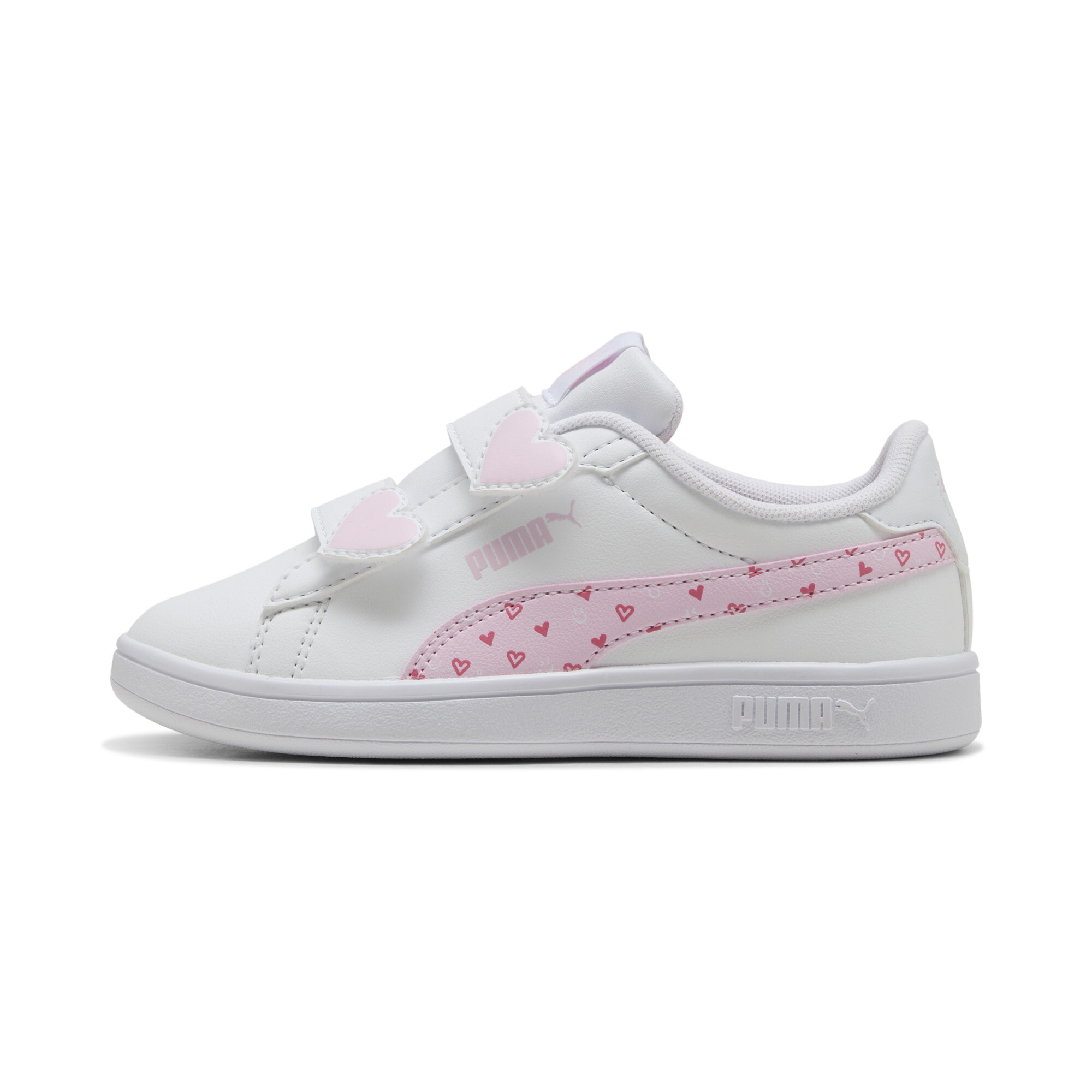 PUMA Smash 3.0 Hearty sneakers voor Dames, Roze/Wit, Maat 28,5 thumbnail 5