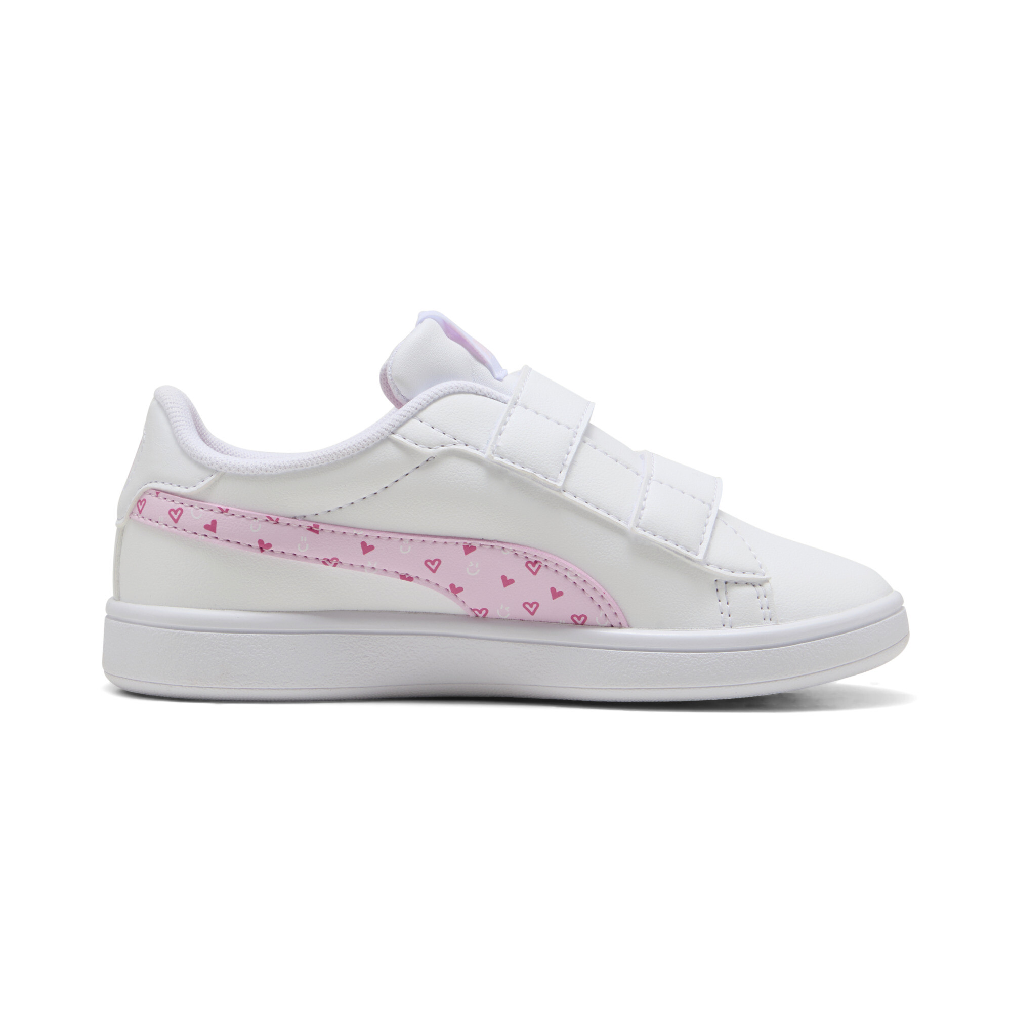 PUMA Smash 3.0 Hearty sneakers voor Dames, Roze/Wit, Maat 28,5 thumbnail 3