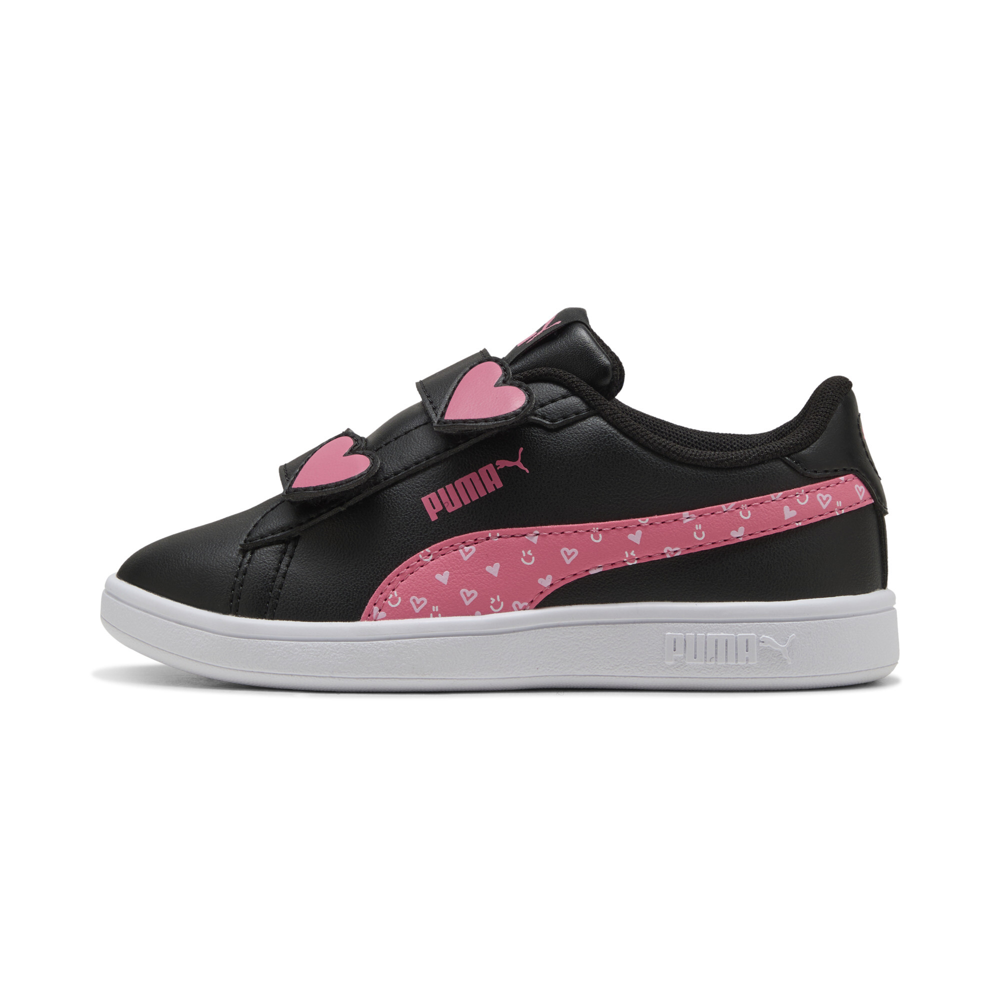 PUMA Smash 3.0 Hearty sneakers voor Dames, Roze/Zwart, Maat 34,5 thumbnail 5