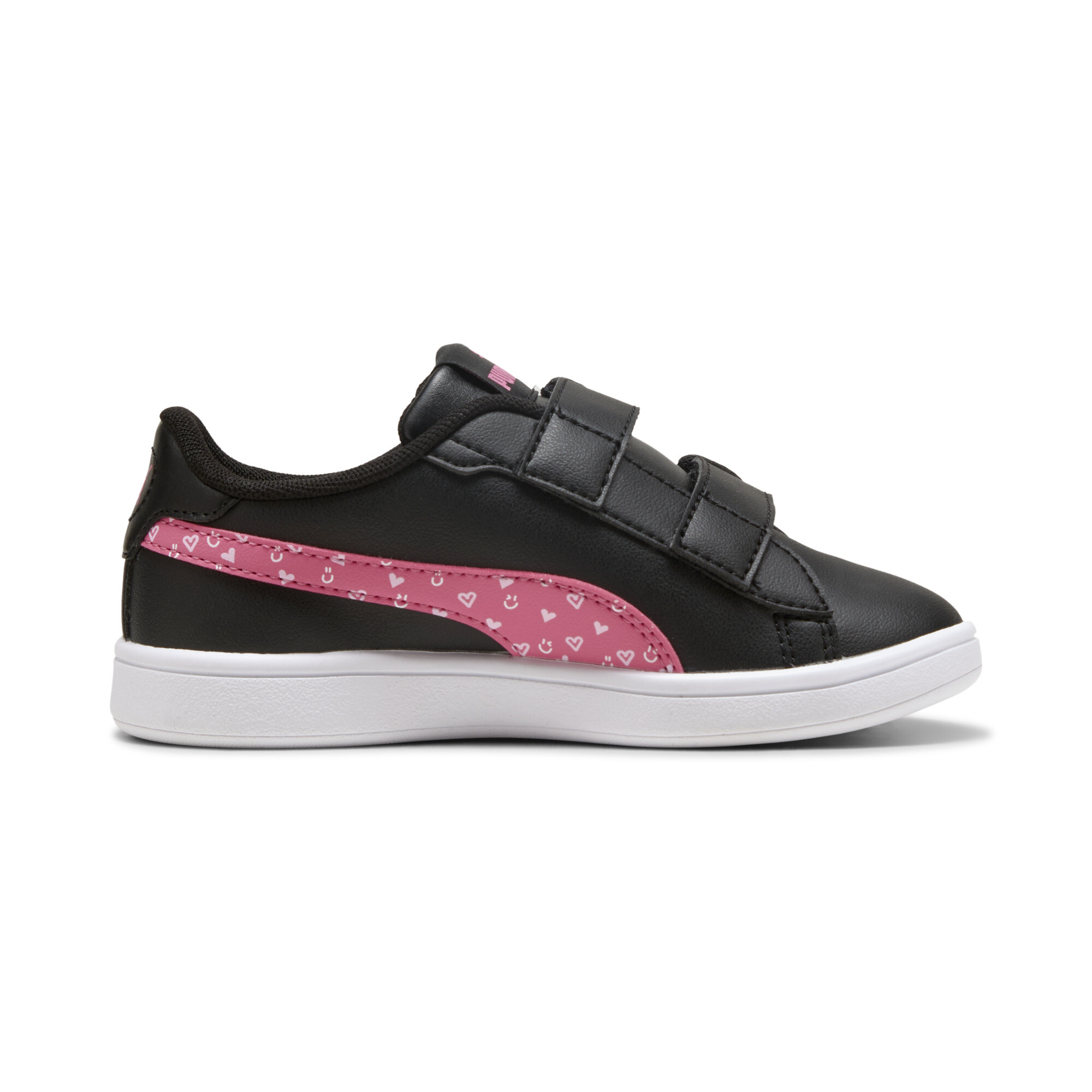 PUMA Smash 3.0 Hearty sneakers voor Dames, Roze/Zwart, Maat 34,5 thumbnail 3