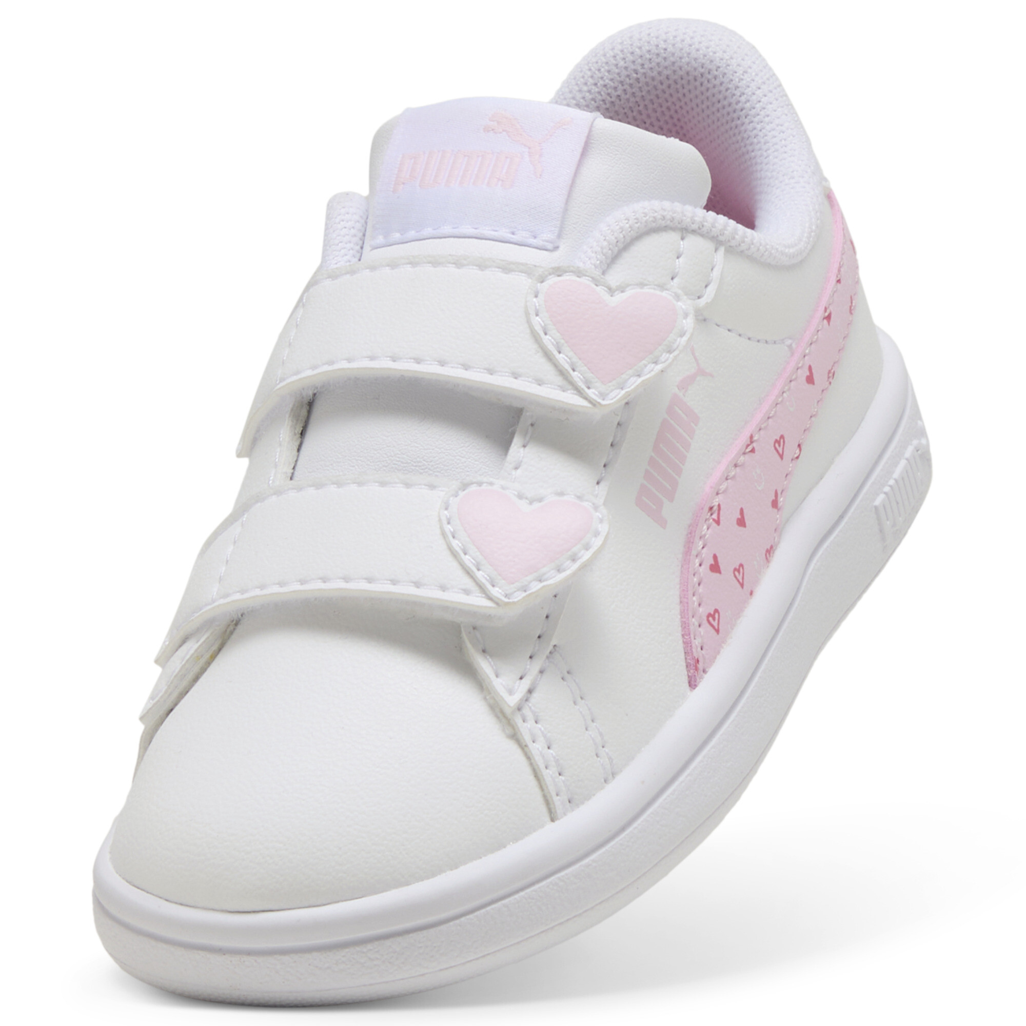 PUMA Smash 3.0 Hearty sneakers voor Dames, Roze/Wit, Maat 22 thumbnail 2