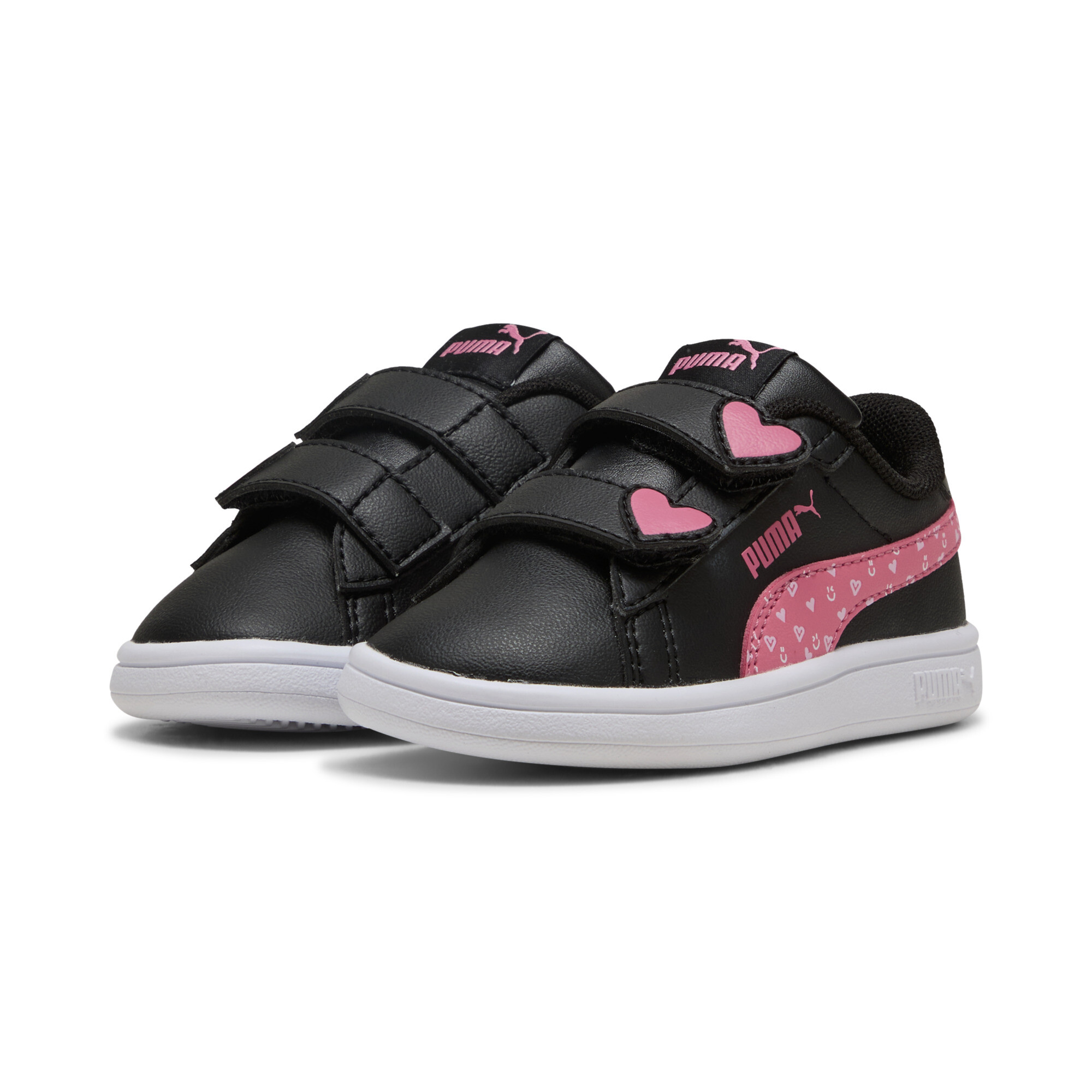PUMA Smash 3.0 Hearty sneakers voor Dames, Roze/Zwart, Maat 22 thumbnail 6