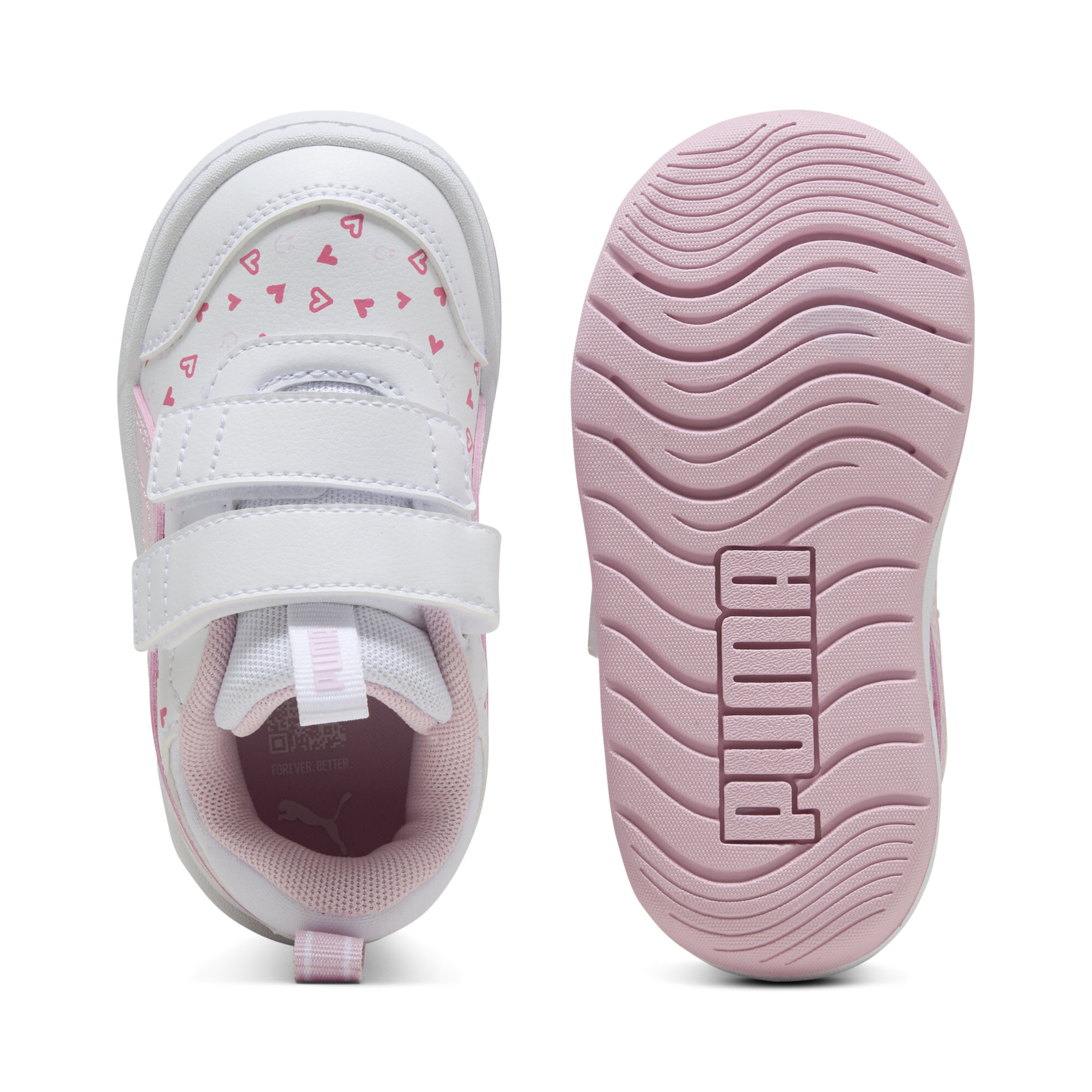 PUMA Multiflex 2 Hearty sneakers voor Dames, Roze/Wit, Maat 23 thumbnail 4