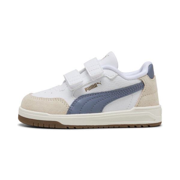 Zapatillas PUMA Shuffle Downtown Low OG para infantes En Blanco/Gris Sky/Dorado