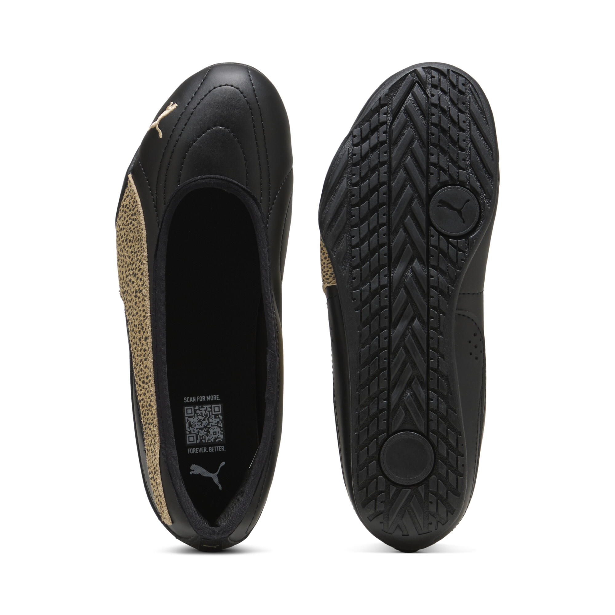 PUMA Catch Soleil Topcat ballerinasneakers voor Dames, Roze/Zwart/Goud, Maat 40 thumbnail 4