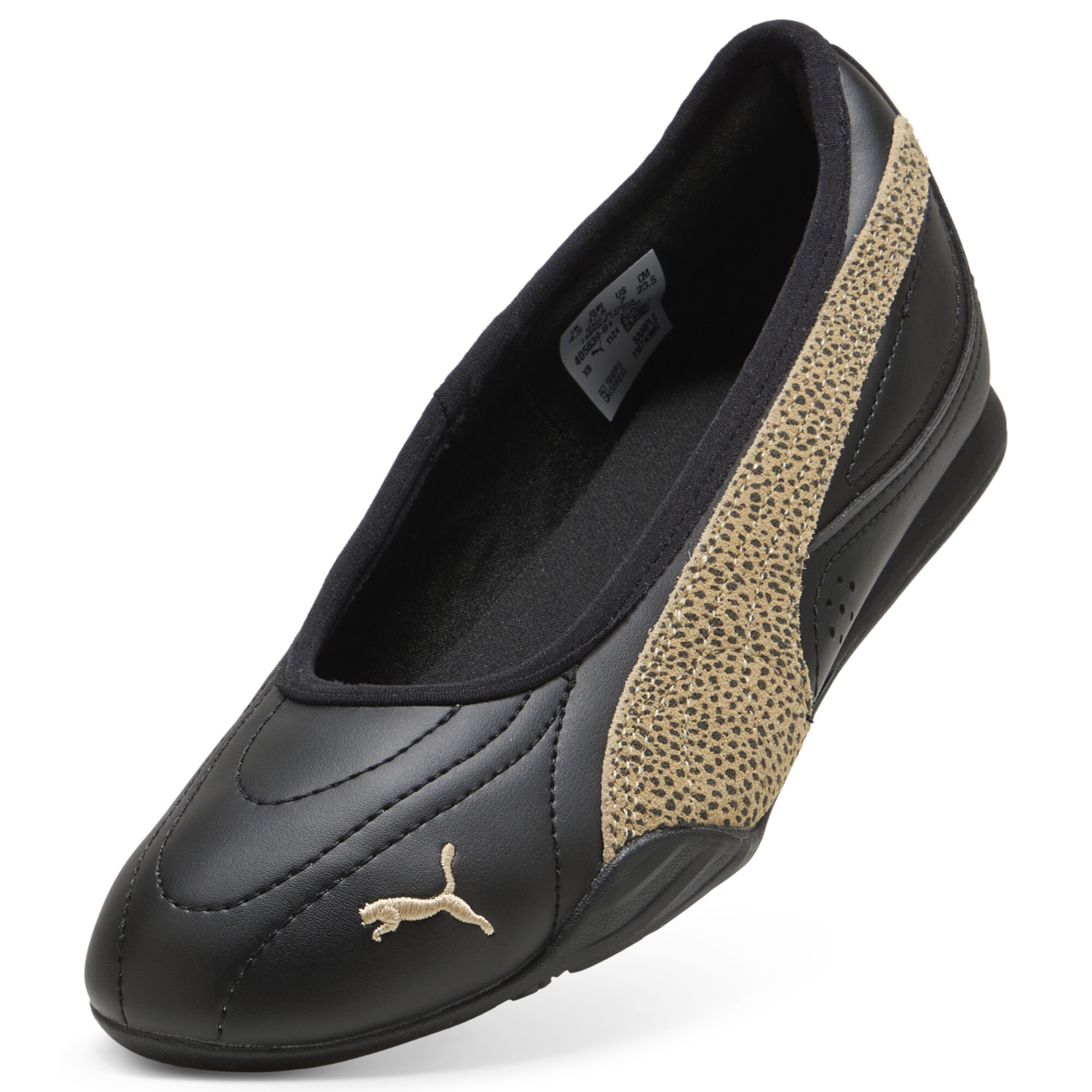 PUMA Catch Soleil Topcat ballerinasneakers voor Dames, Roze/Zwart/Goud, Maat 40 thumbnail 2