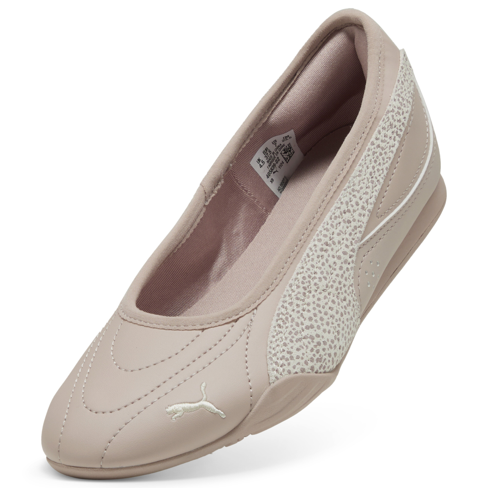 PUMA Catch Soleil Topcat ballerinasneakers voor Dames, Roze/Goud, Maat 38,5 thumbnail 2