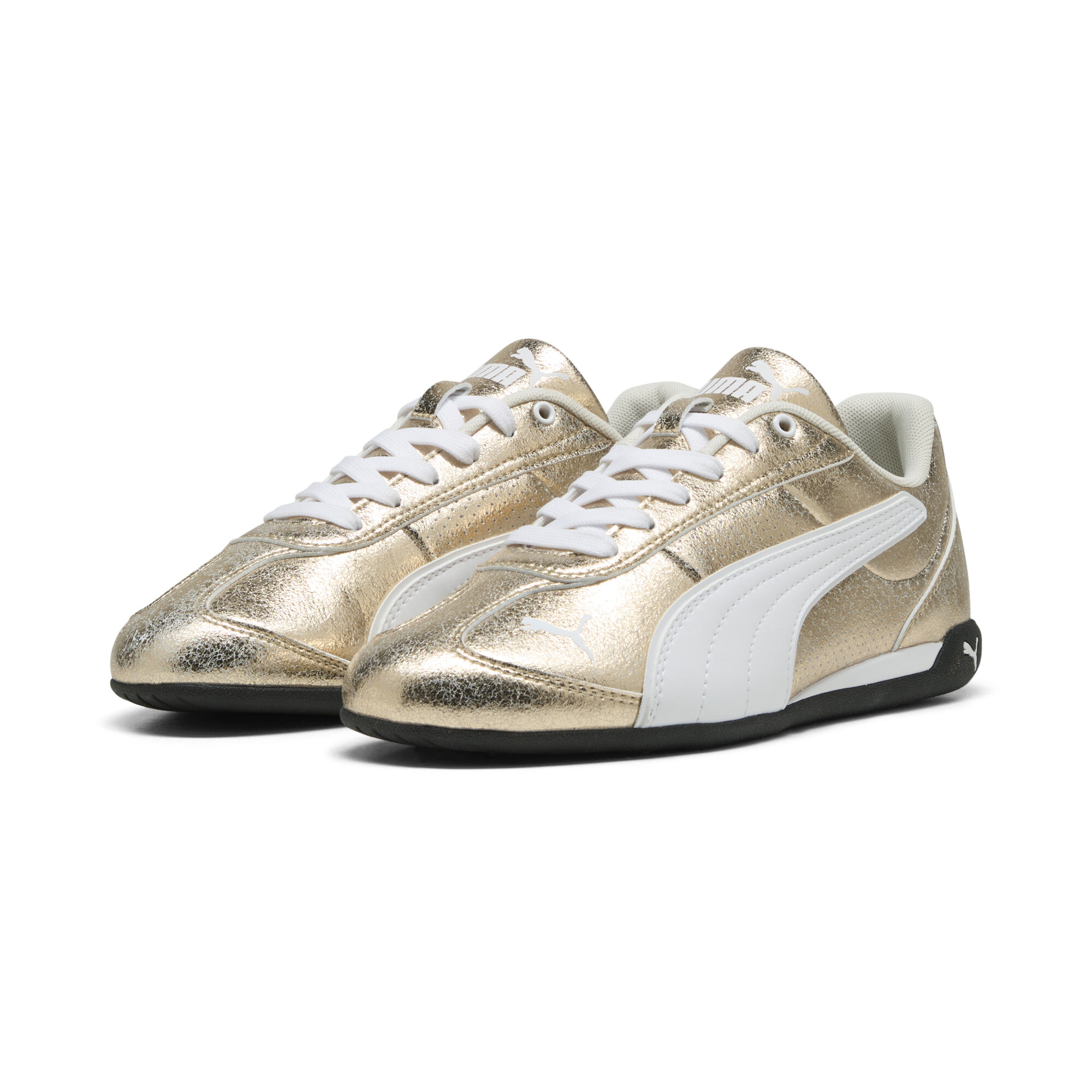PUMA Replicatch Metallic Whisper sneakers voor Dames, Wit/Goud, Maat 36 thumbnail 6