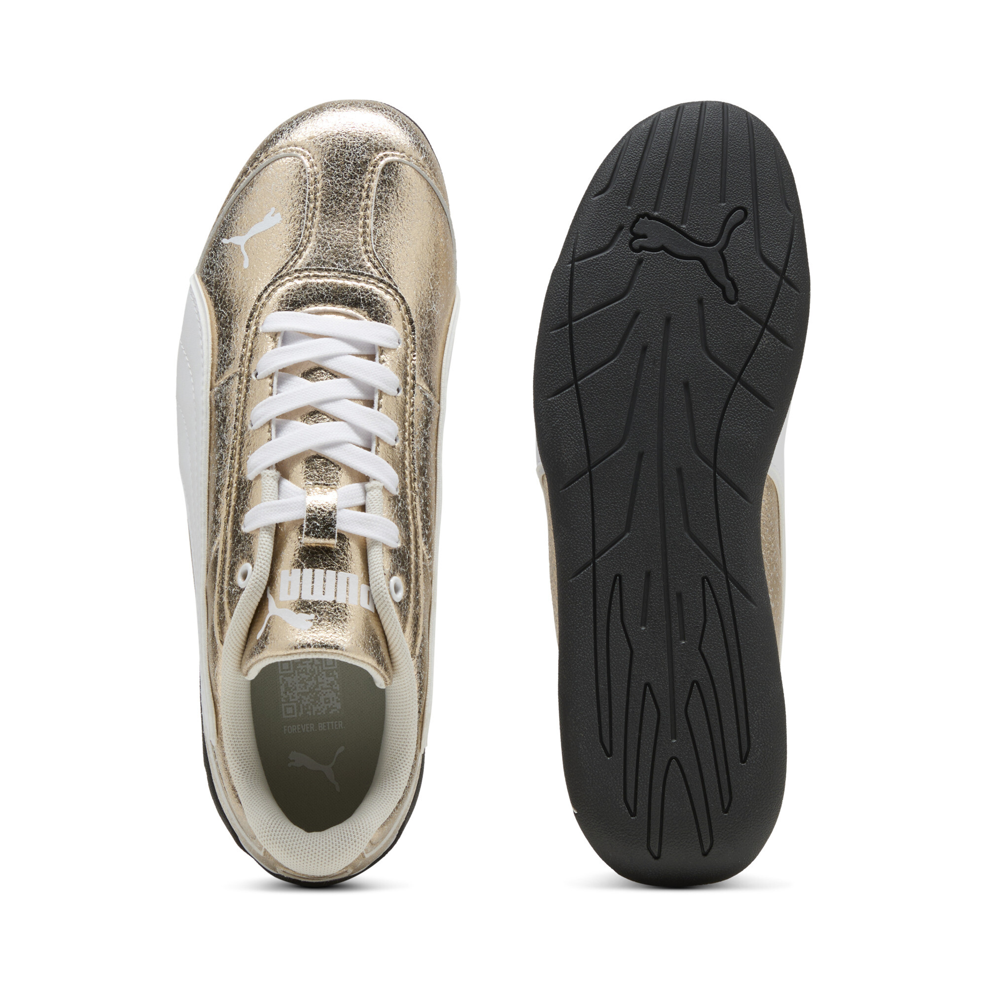 PUMA Replicatch Metallic Whisper sneakers voor Dames, Wit/Goud, Maat 36 thumbnail 4