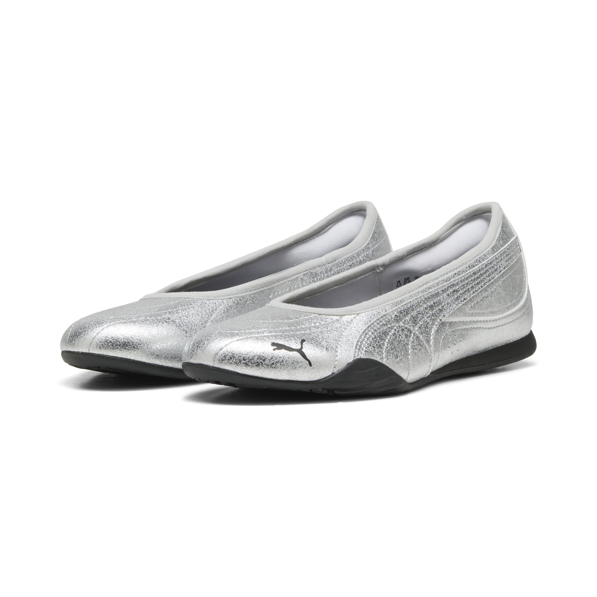 PUMA Catch Metallic Whisper ballerina's voor Dames, Zwart/Zilver, Maat 35,5 thumbnail 6