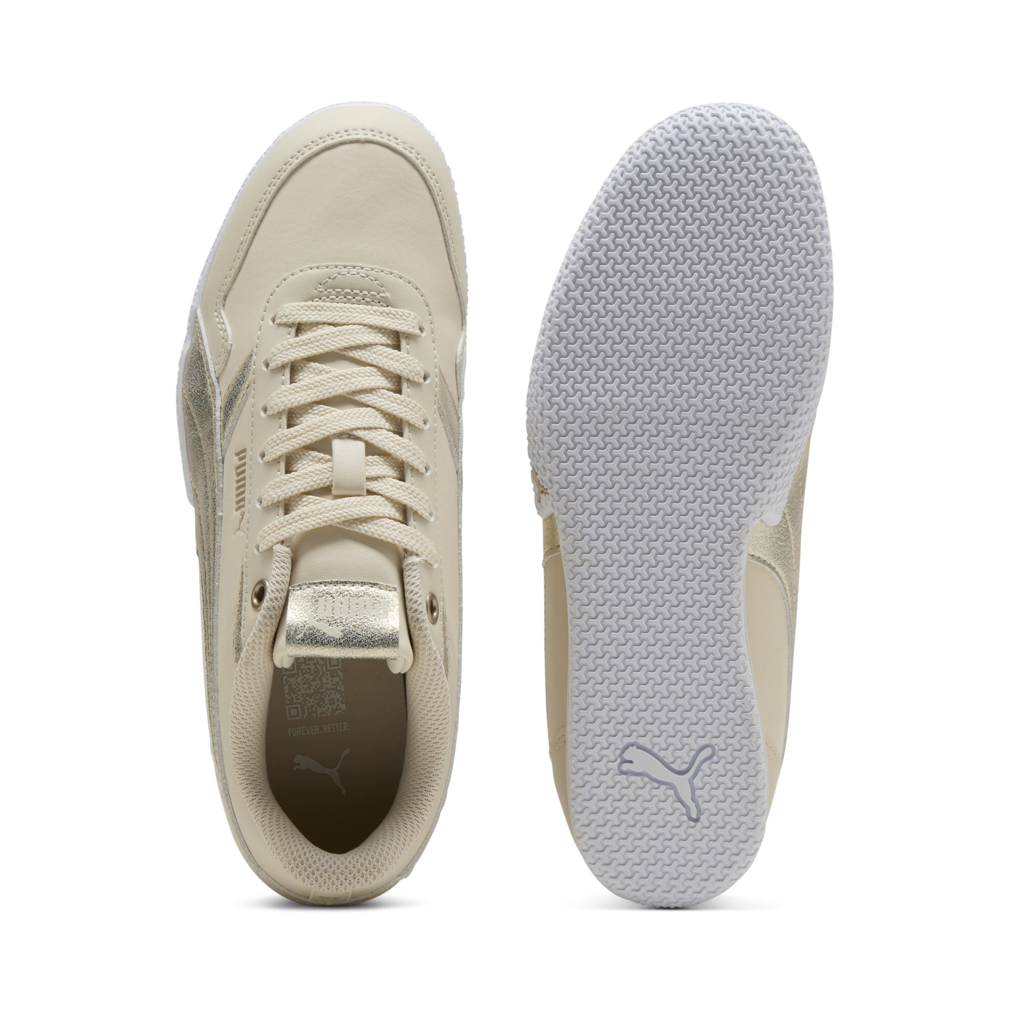 PUMA Bella Donna Metallic Whisper sneakers voor Dames, Goud, Maat 40 thumbnail 4