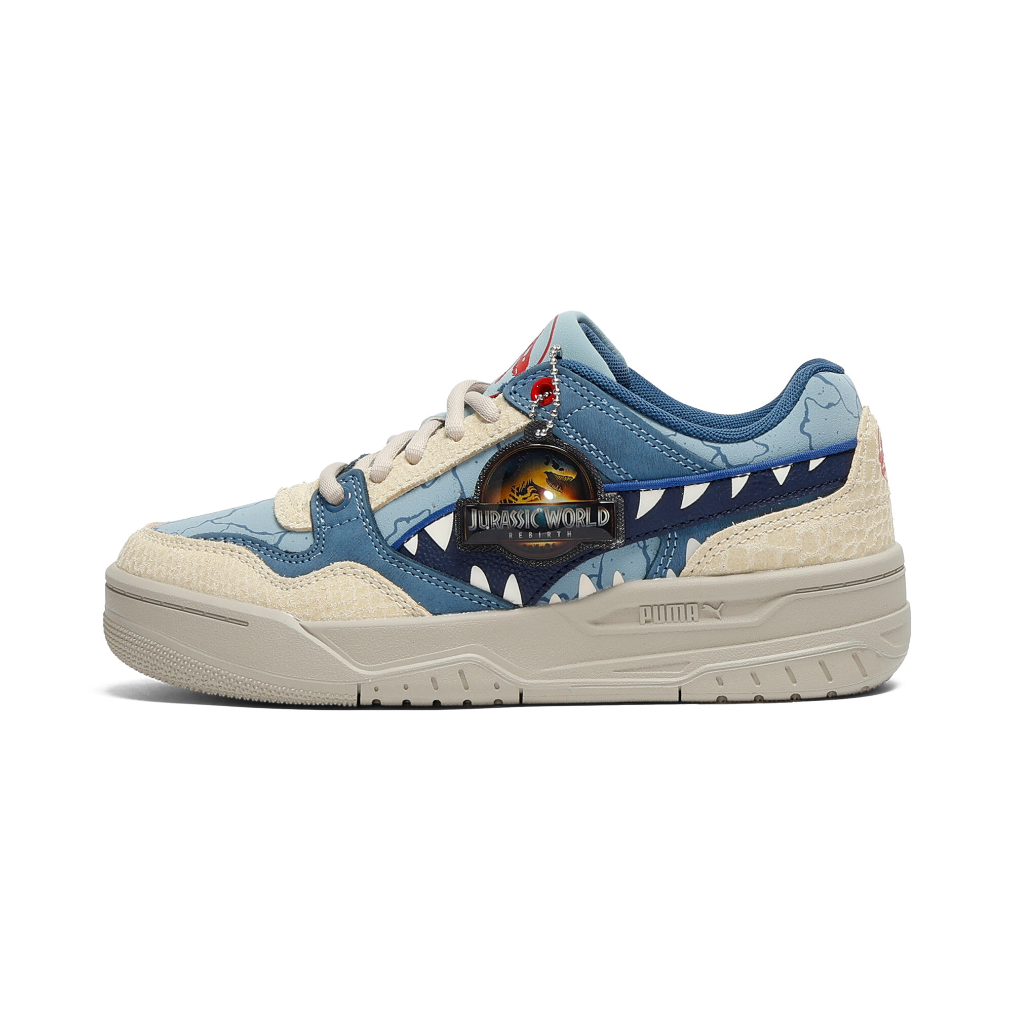 PUMA x JURASSIC WORLD Rebound Big Kids' Mid-Top Sneakers in Blue, Size 5