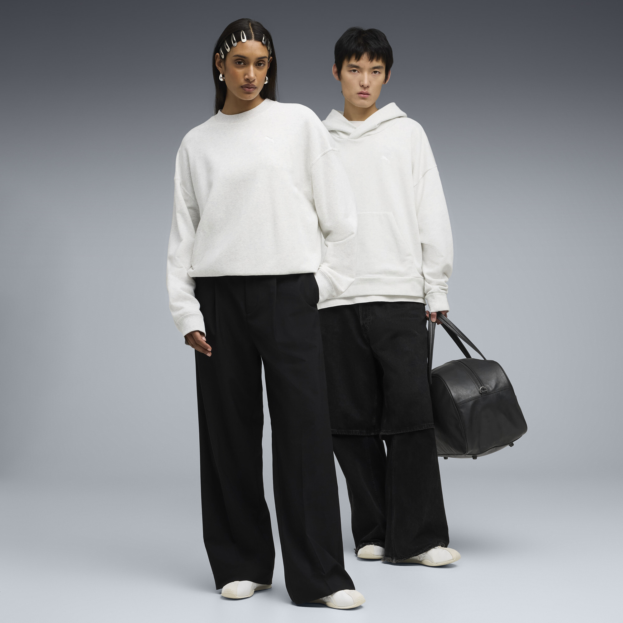 PUMA H-Street sneakers met borduursel, Grijs/Wit, Maat 39 thumbnail 7