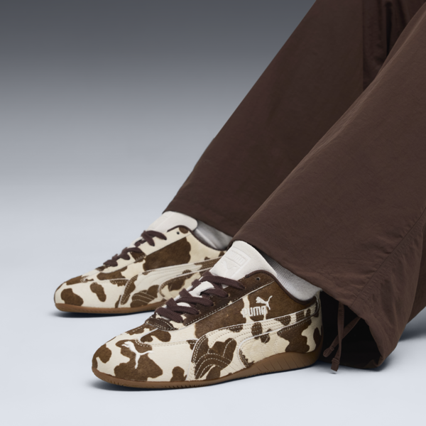 Speedcat Cow Print Sneakers Women, Chocolate Brown-Gum, large-ZAF