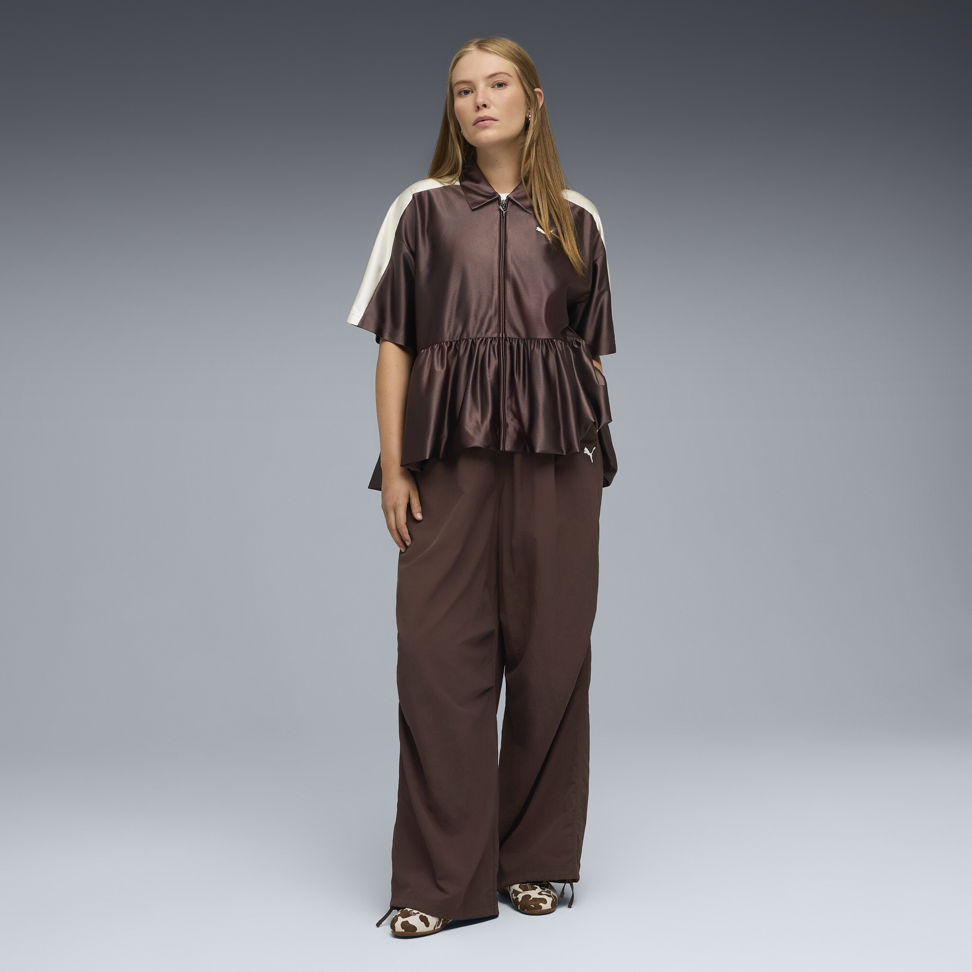 PUMA Speedcat sneakers met koeienprint voor Dames, Bruin, Maat 40 thumbnail 7