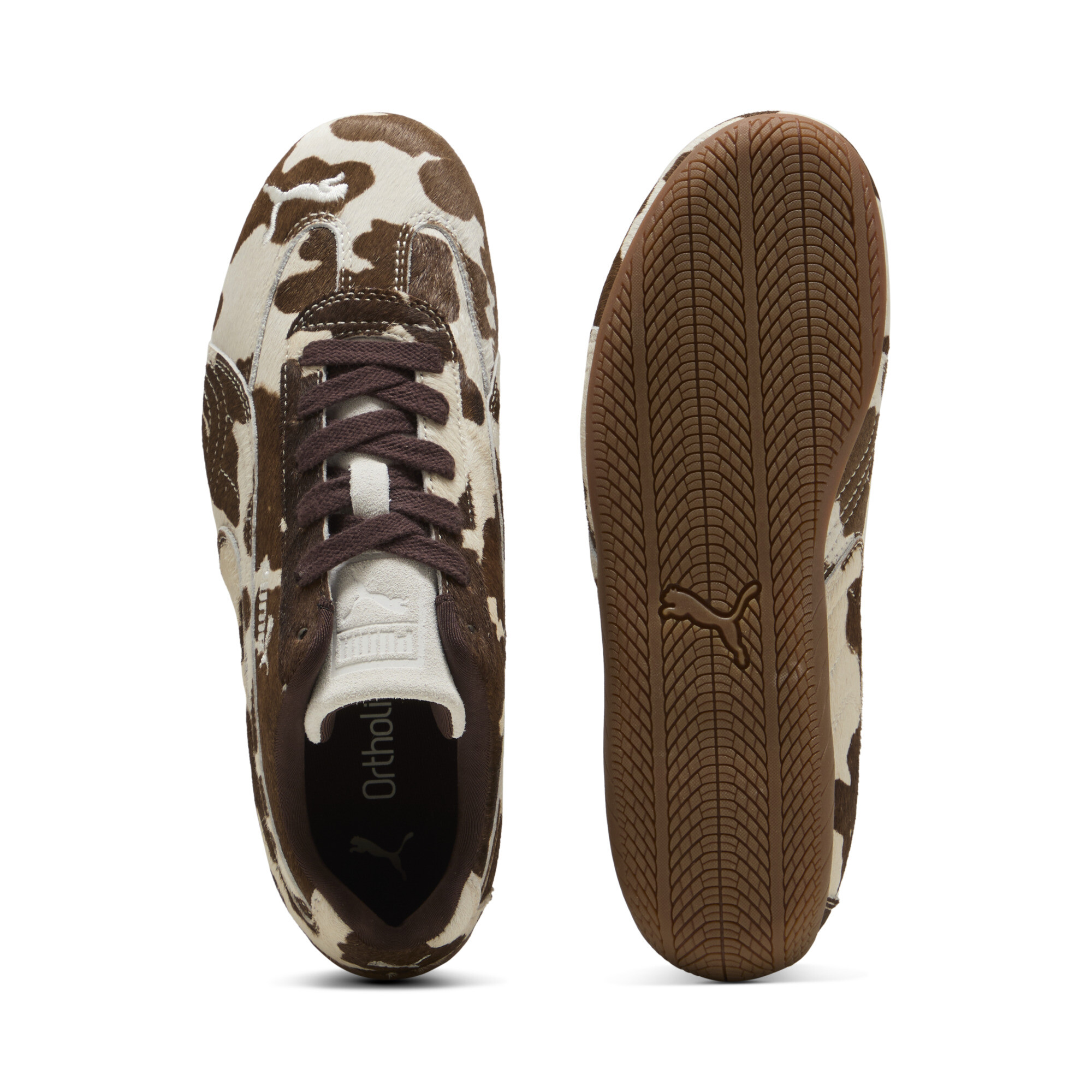 PUMA Speedcat sneakers met koeienprint voor Dames, Bruin, Maat 40 thumbnail 4