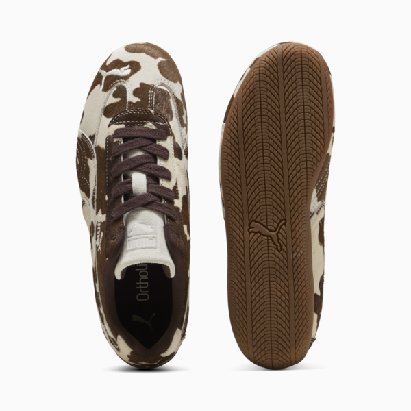 Speedcat Cow Print Sneakers Women, Chocolate Brown-Gum, large-ZAF
