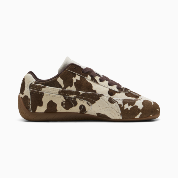 Speedcat Cow Print Sneakers Women, Chocolate Brown-Gum, large-ZAF