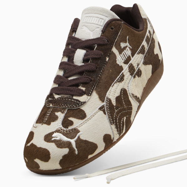 Speedcat Cow Print Sneakers Women, Chocolate Brown-Gum, large-ZAF