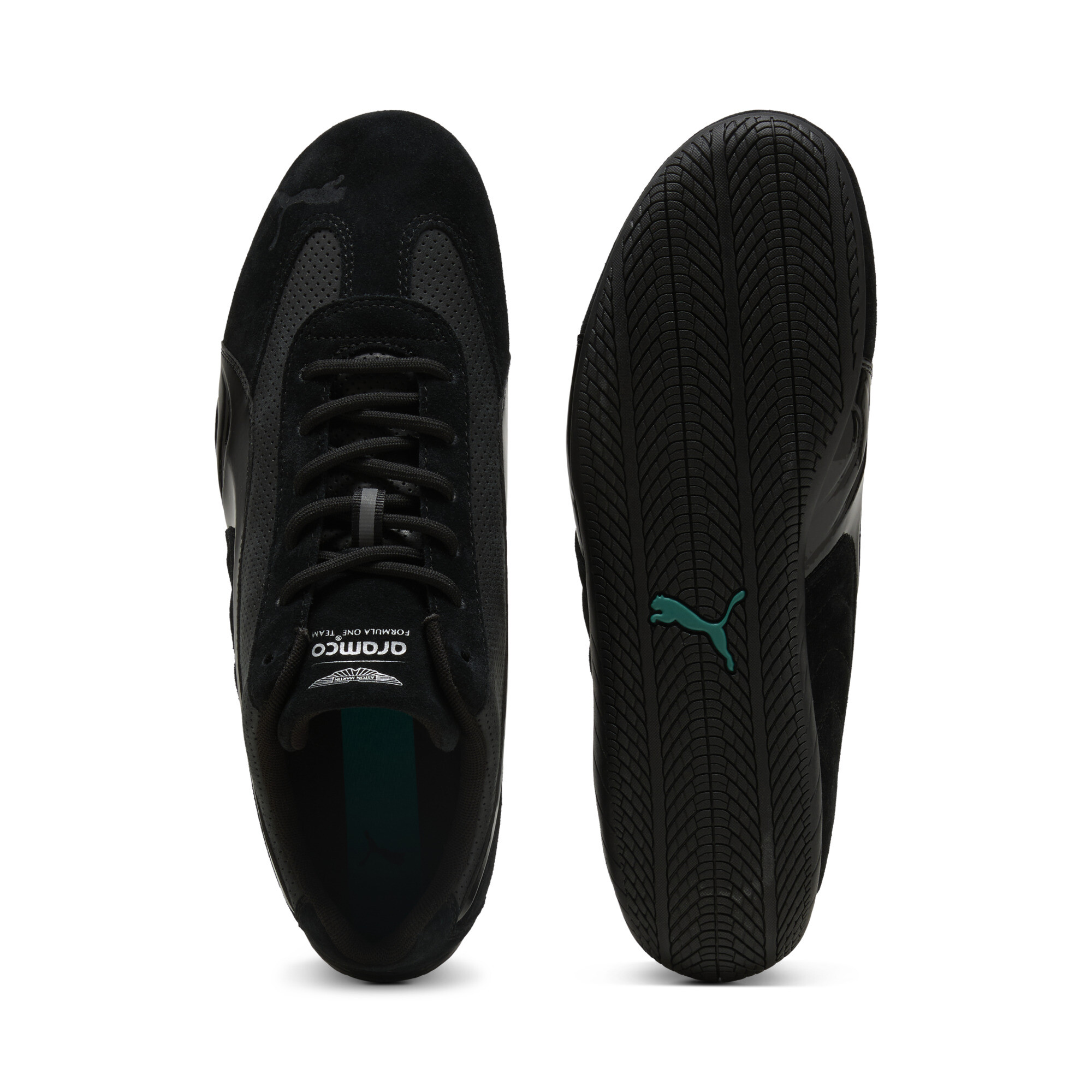 PUMA x ASTON MARTIN ARAMCO F1Â® TEAM Speedcat uniseks sneakers, Groen/Zwart, Maat 48 thumbnail 5