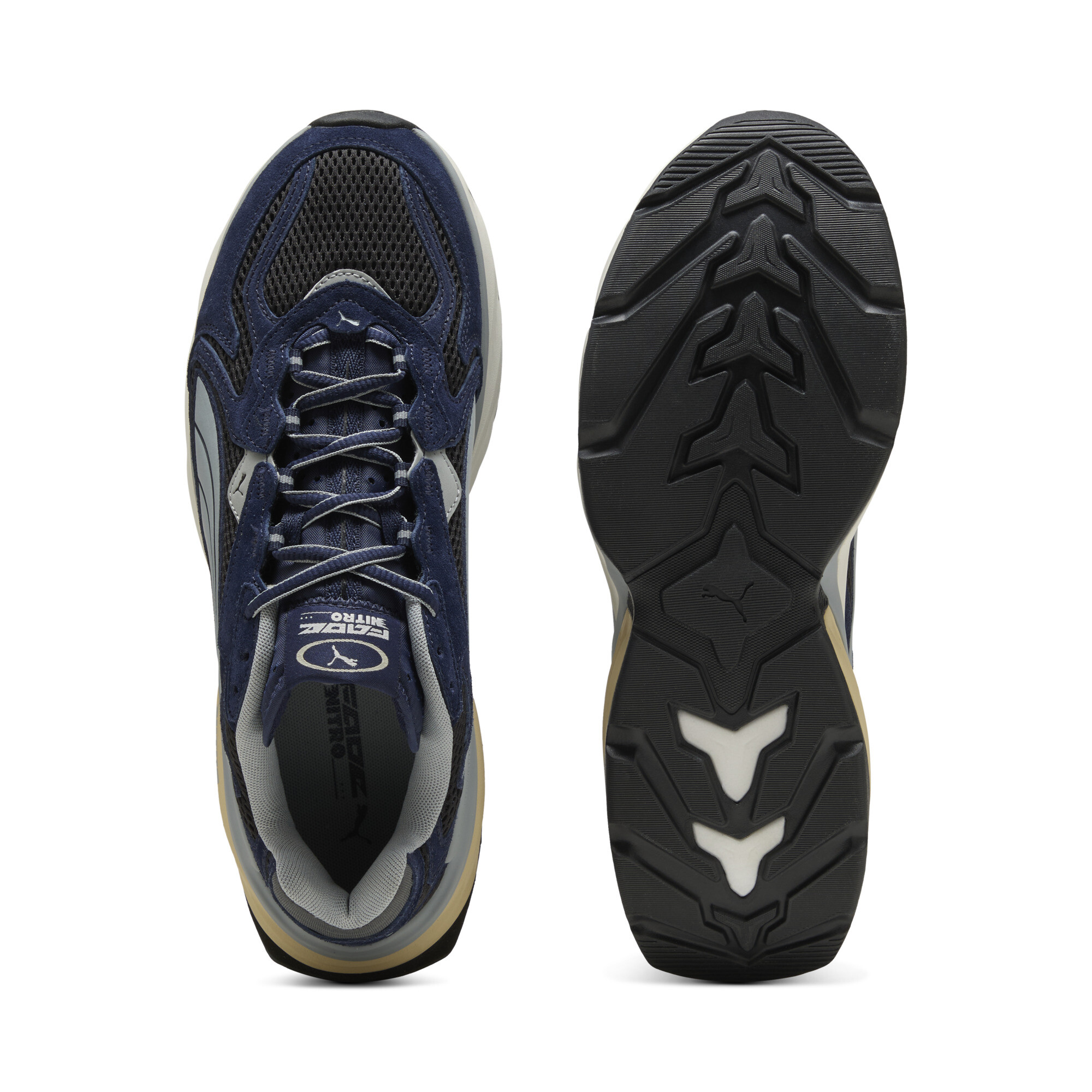 PUMA Fade sneakers uniseks, Blauw/Zwart/Grijs, Maat 39 thumbnail 4