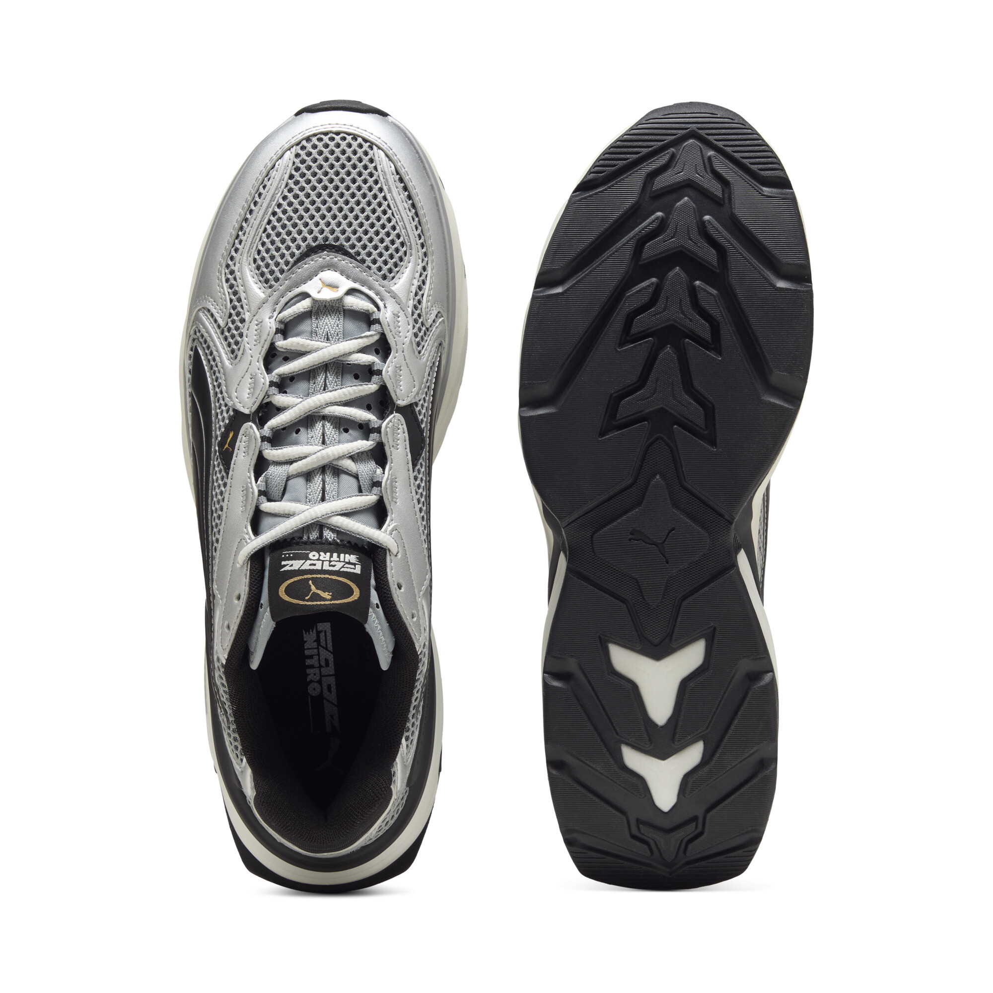 PUMA Fade sneakers uniseks, Zwart/Grijs/Zilver, Maat 47 thumbnail 4