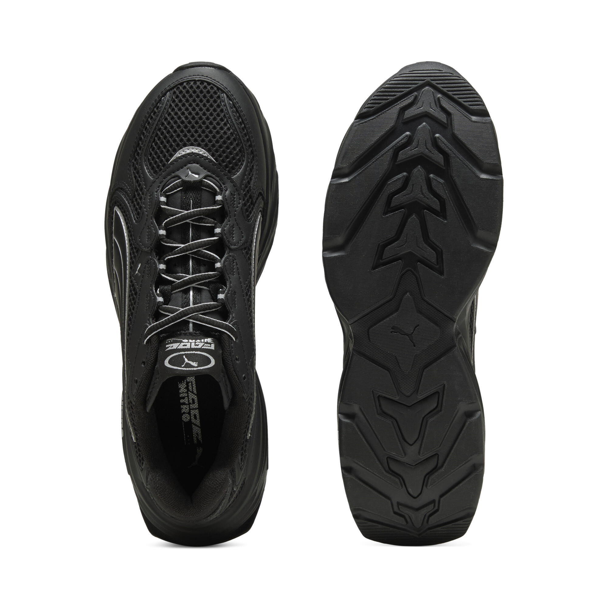 PUMA Fade sneakers uniseks, Zwart/Zilver, Maat 46 thumbnail 4