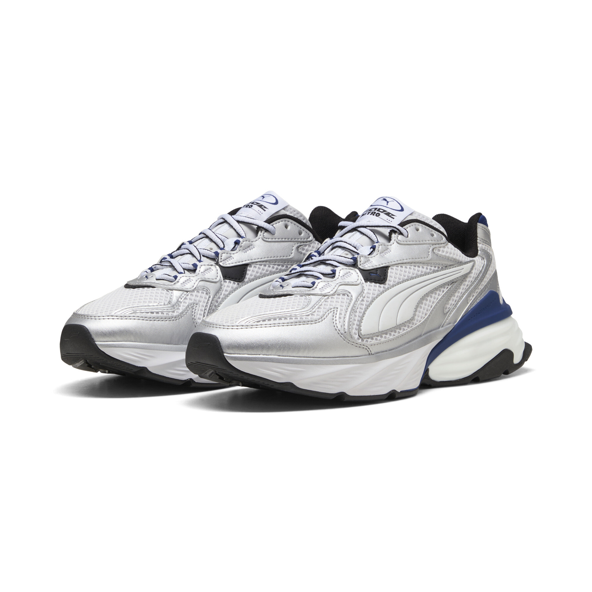 PUMA Fade sneakers uniseks, Blauw/Wit/Zilver, Maat 42 thumbnail 6