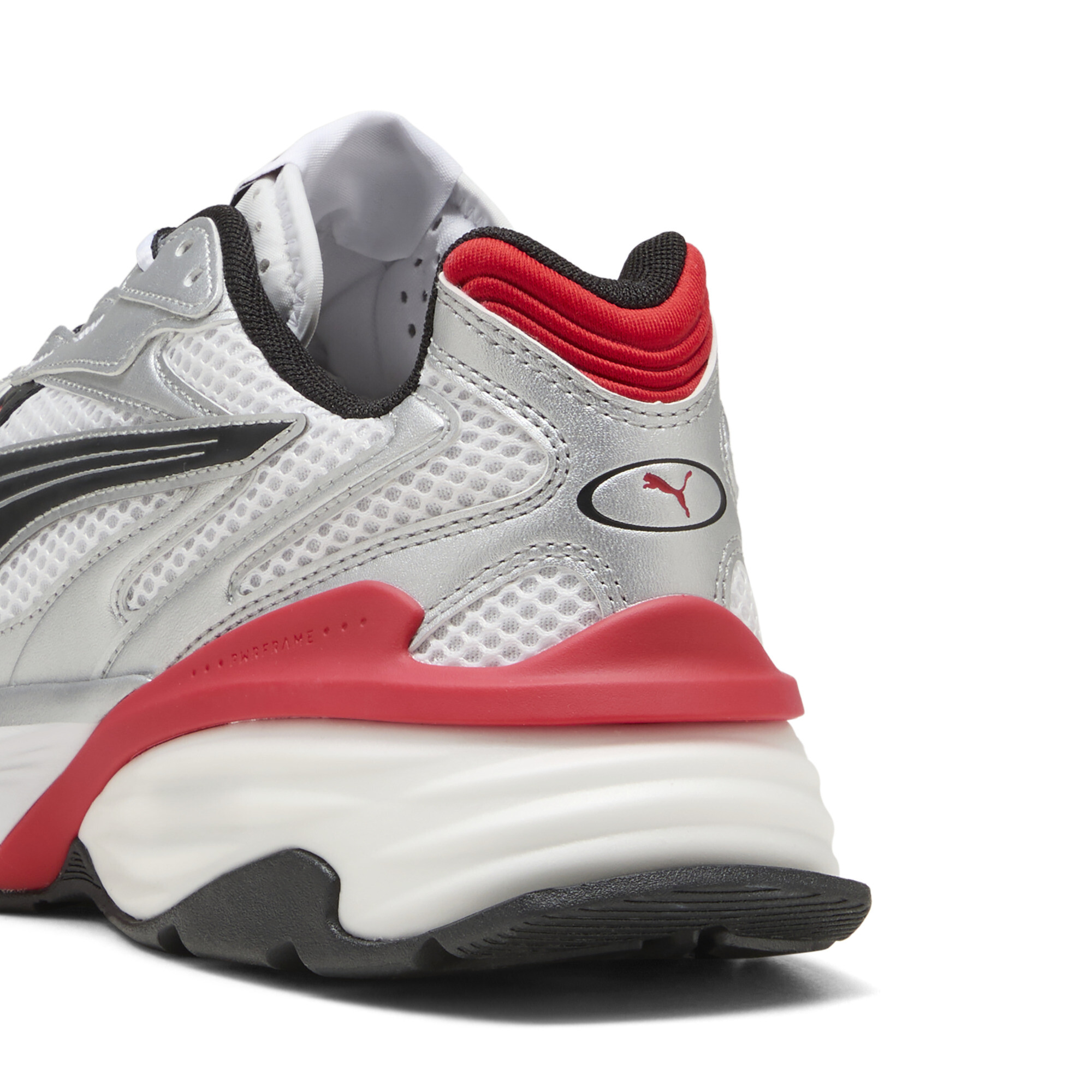 PUMA Fade sneakers uniseks, Rood/Wit/Zilver, Maat 39 thumbnail 5