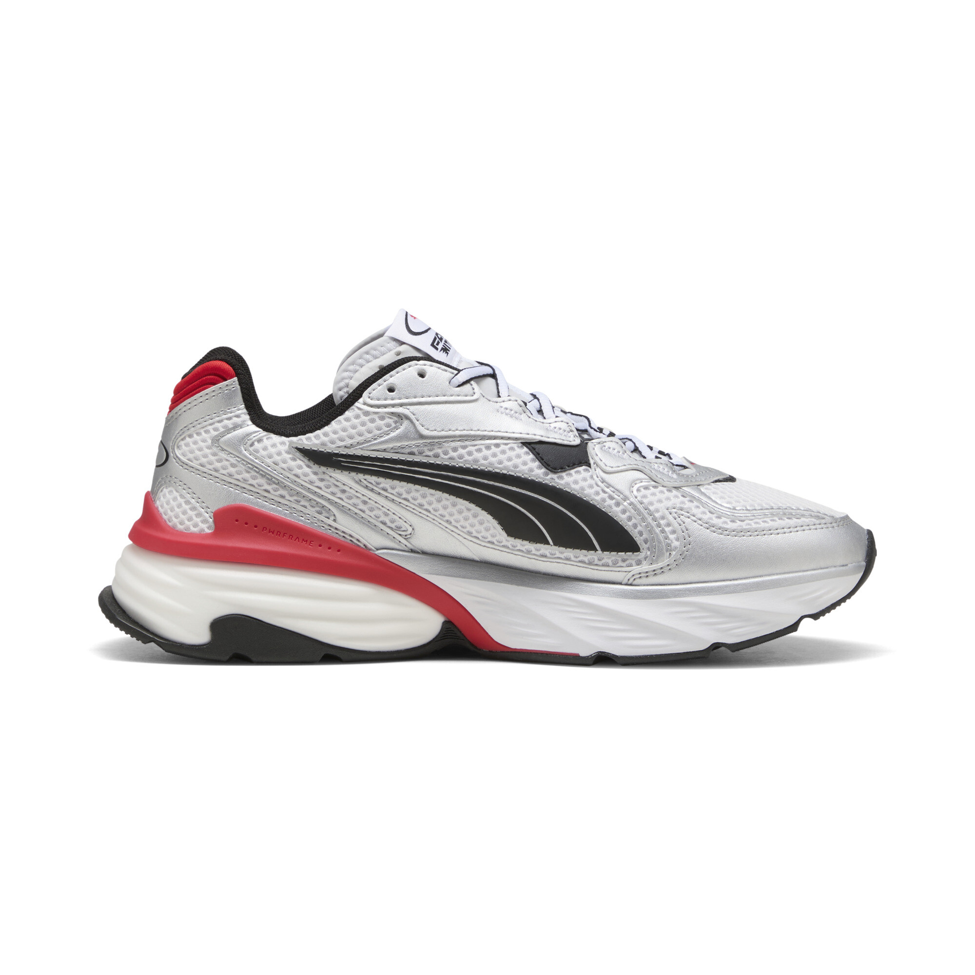 PUMA Fade sneakers uniseks, Rood/Wit/Zilver, Maat 39 thumbnail 3
