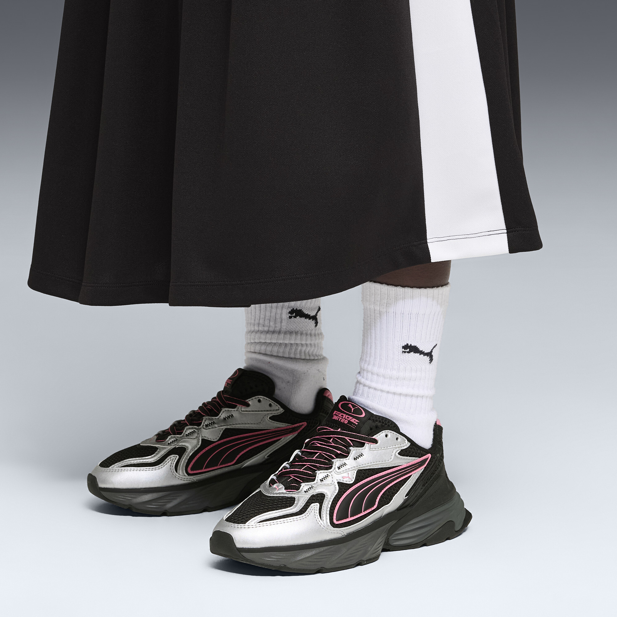 PUMA Fade sneakers uniseks, Zwart/Zilver, Maat 44,5 thumbnail 8