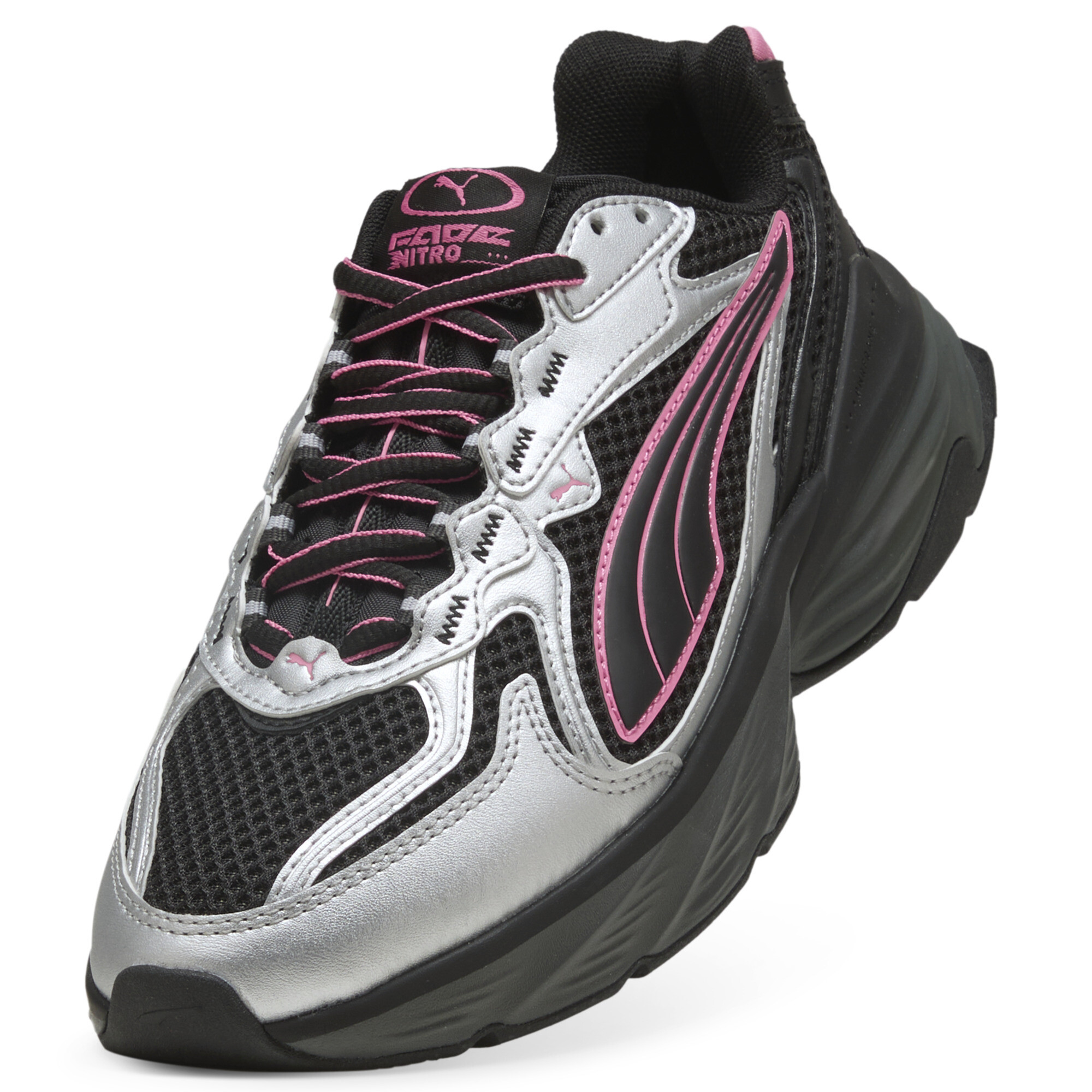 PUMA Fade sneakers uniseks, Zwart/Zilver, Maat 44,5 thumbnail 2