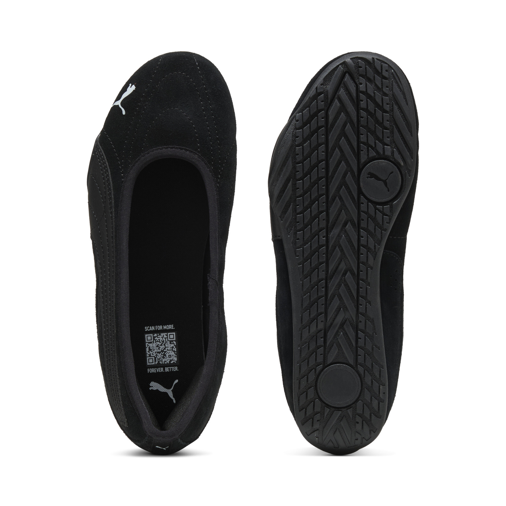 PUMA Catch Soleil ballerina's voor Dames, Zwart/Wit, Maat 40 thumbnail 4