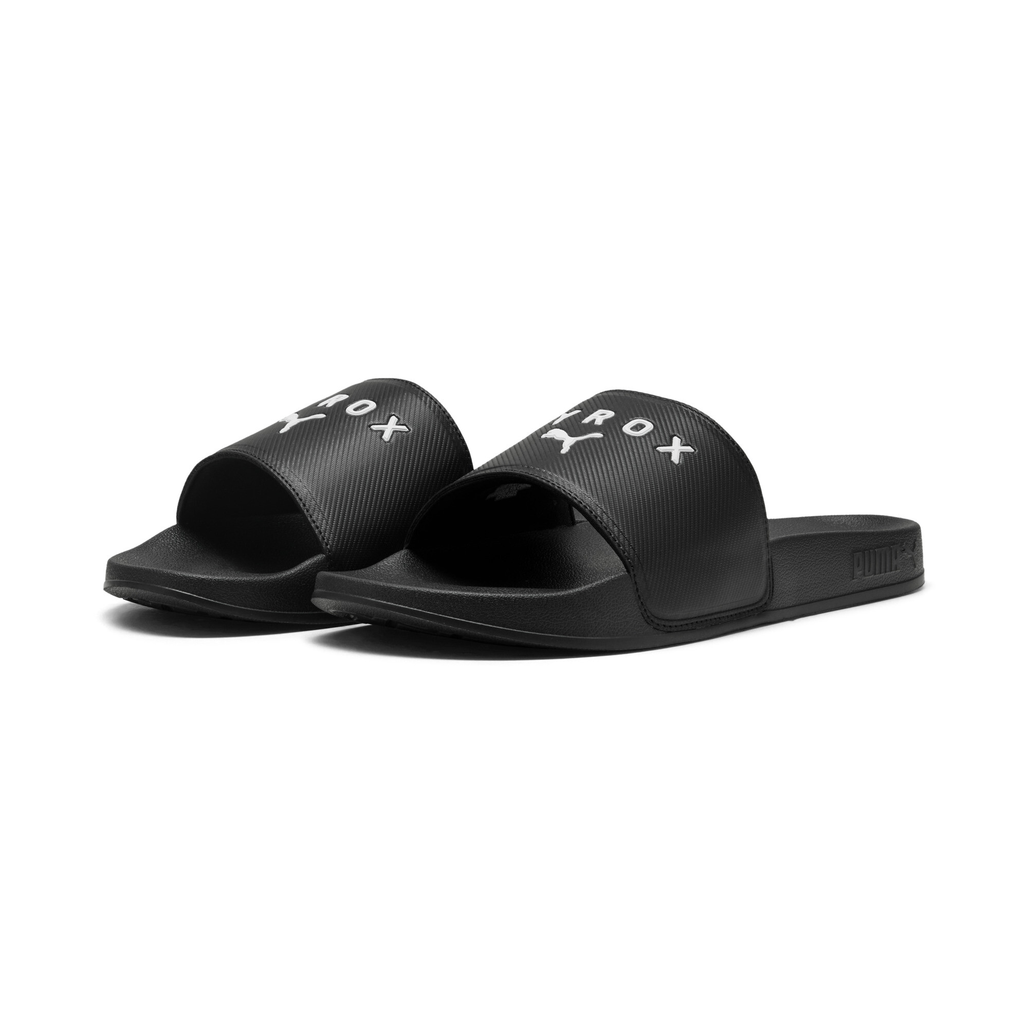 PUMA x HYROX Leadcat 2.0 uniseks slippers, Zwart/Wit, Maat 40,5 thumbnail 6