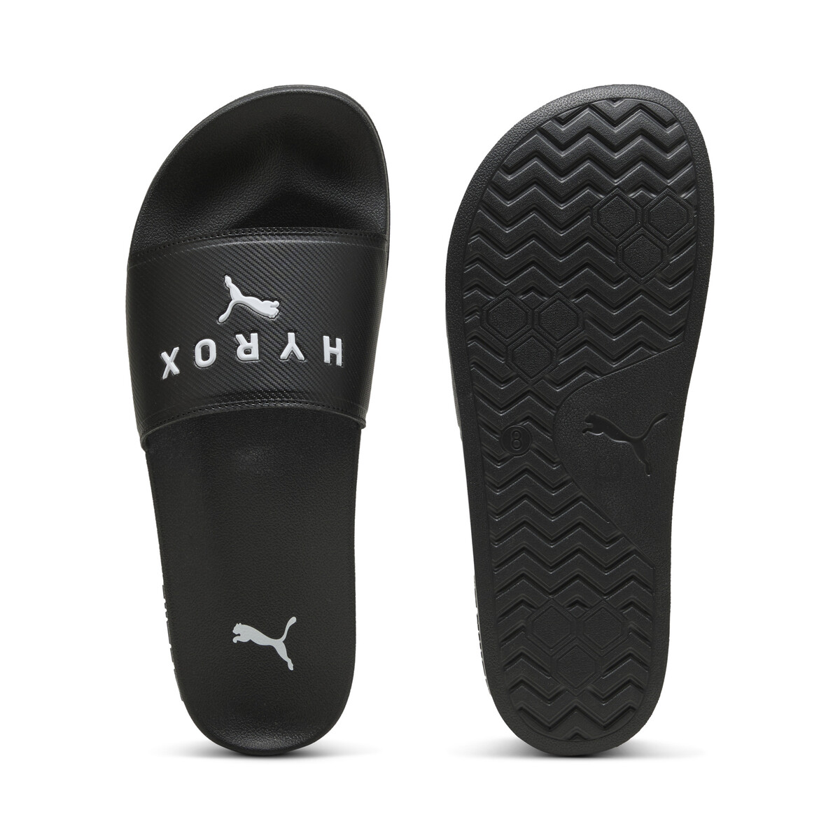 PUMA x HYROX Leadcat 2.0 Sandals Unisex in Black/White, UK 5