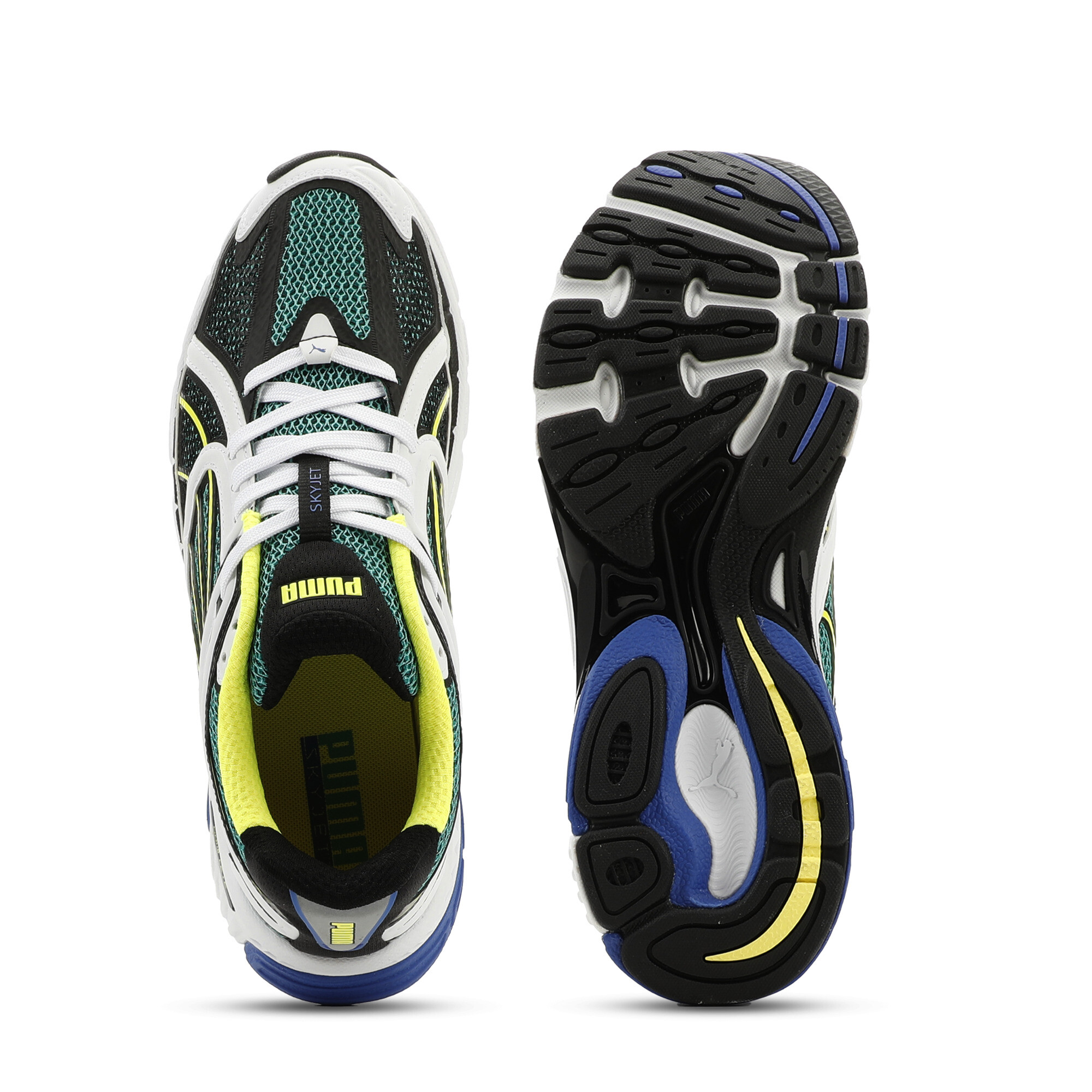 PUMA SkyJet uniseks sneakers, Groen/Zwart/Wit, Maat 35,5 thumbnail 4