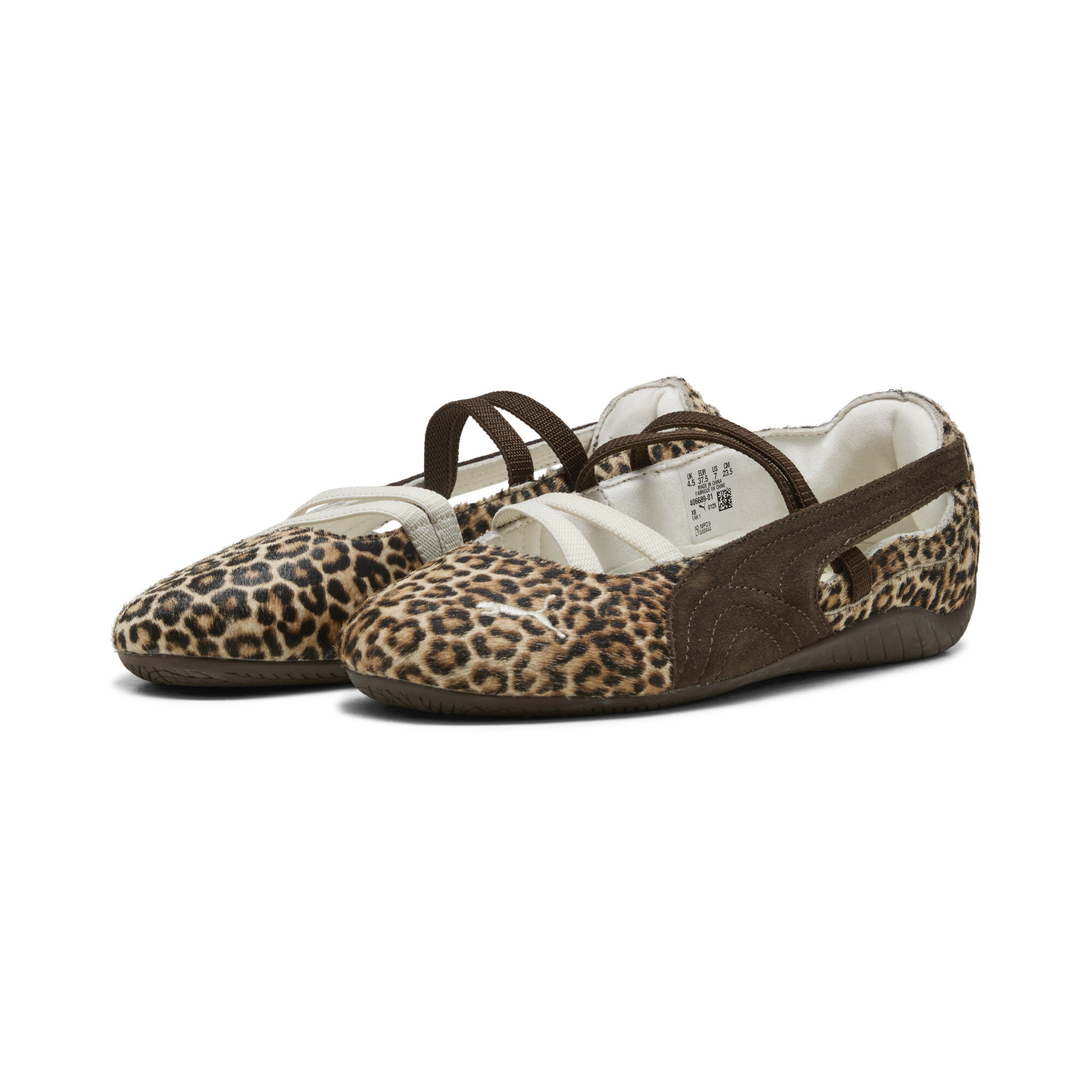 PUMA Speedcat Wild Satin ballerinasneakers voor Dames, Wit, Maat 37 thumbnail 6