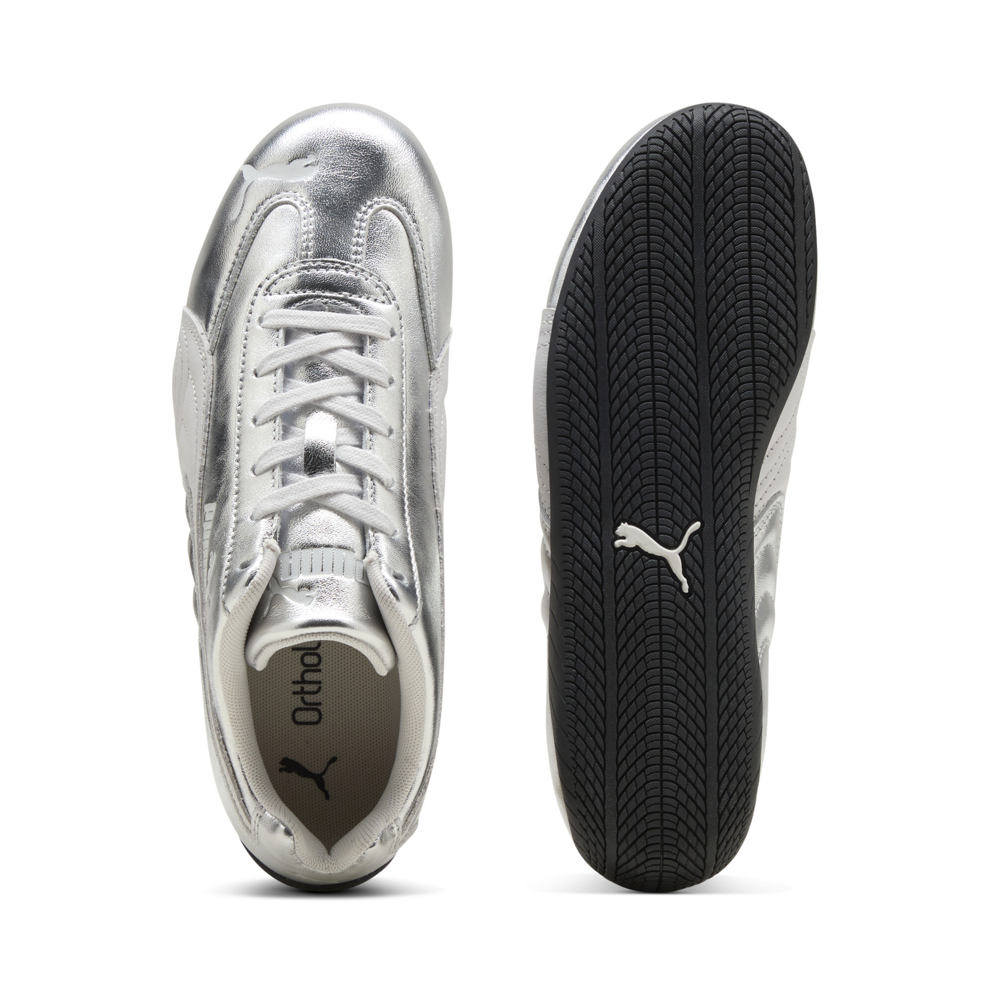 PUMA Speedcat Silver sneakers voor Dames, Zwart/Grijs, Maat 41 thumbnail 4