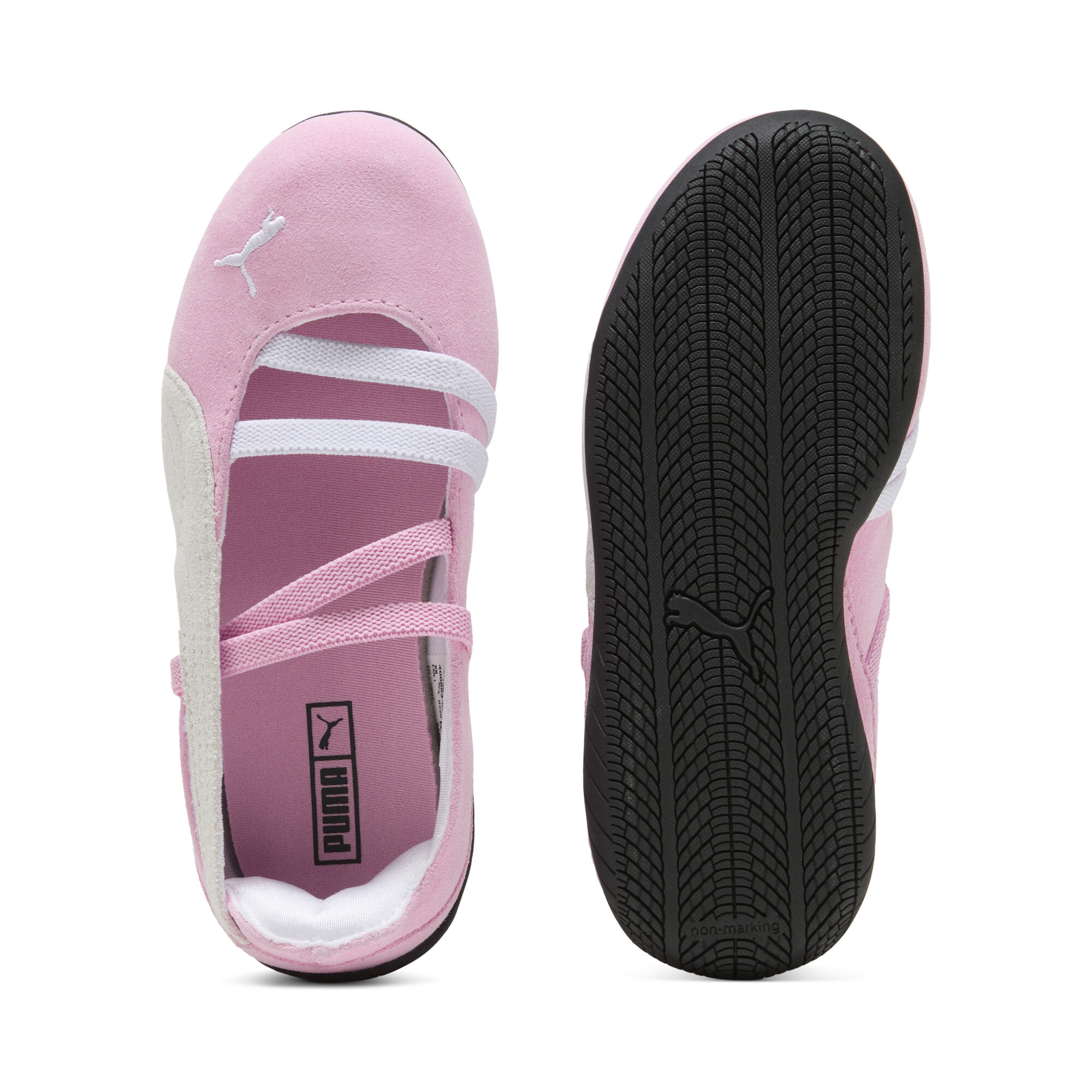 PUMA Speedcat ballerina's voor Dames, Roze/Wit, Maat 28 thumbnail 4