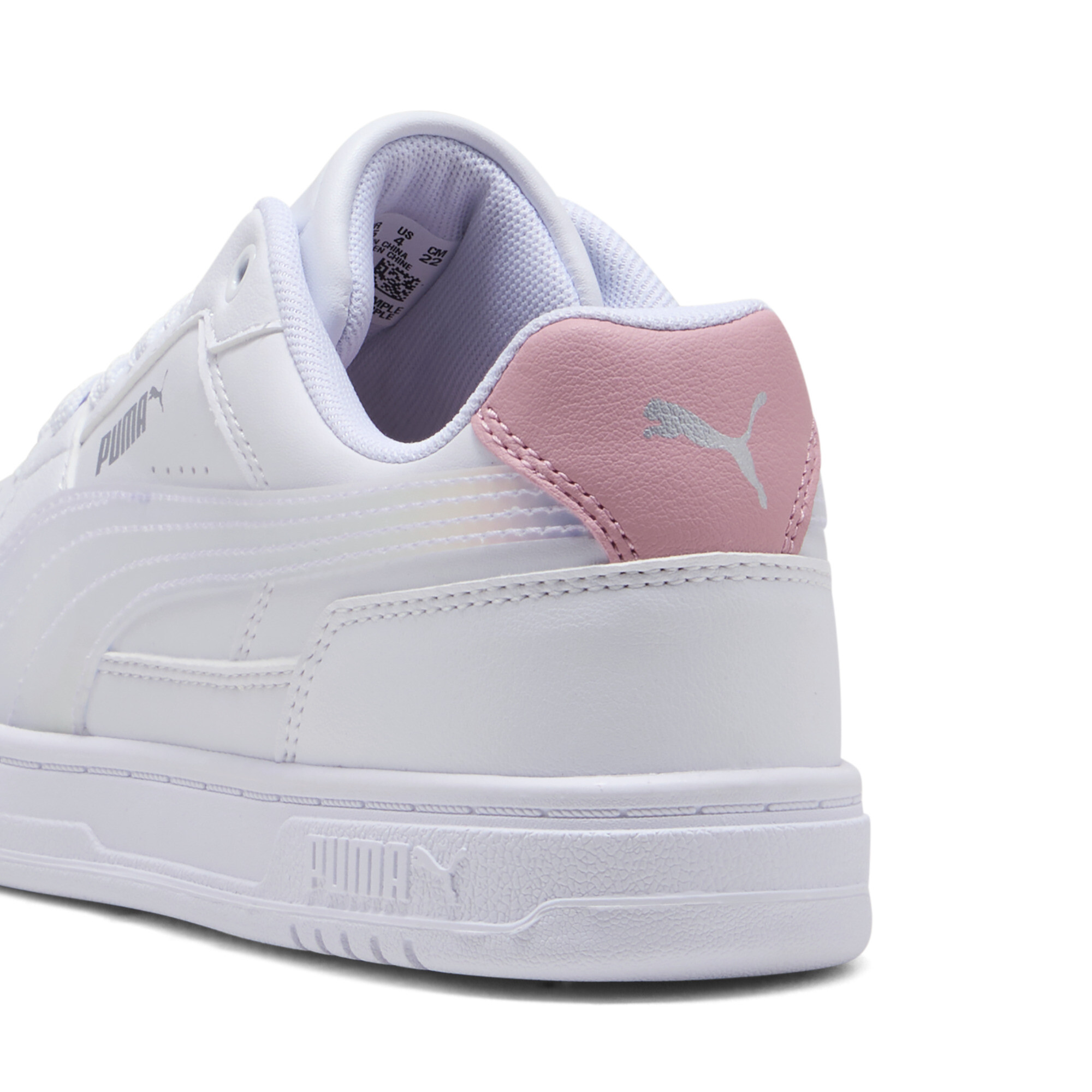 PUMA Caven III Holo 2.0 sneakers voor Dames, Wit/Zilver, Maat 36 thumbnail 5
