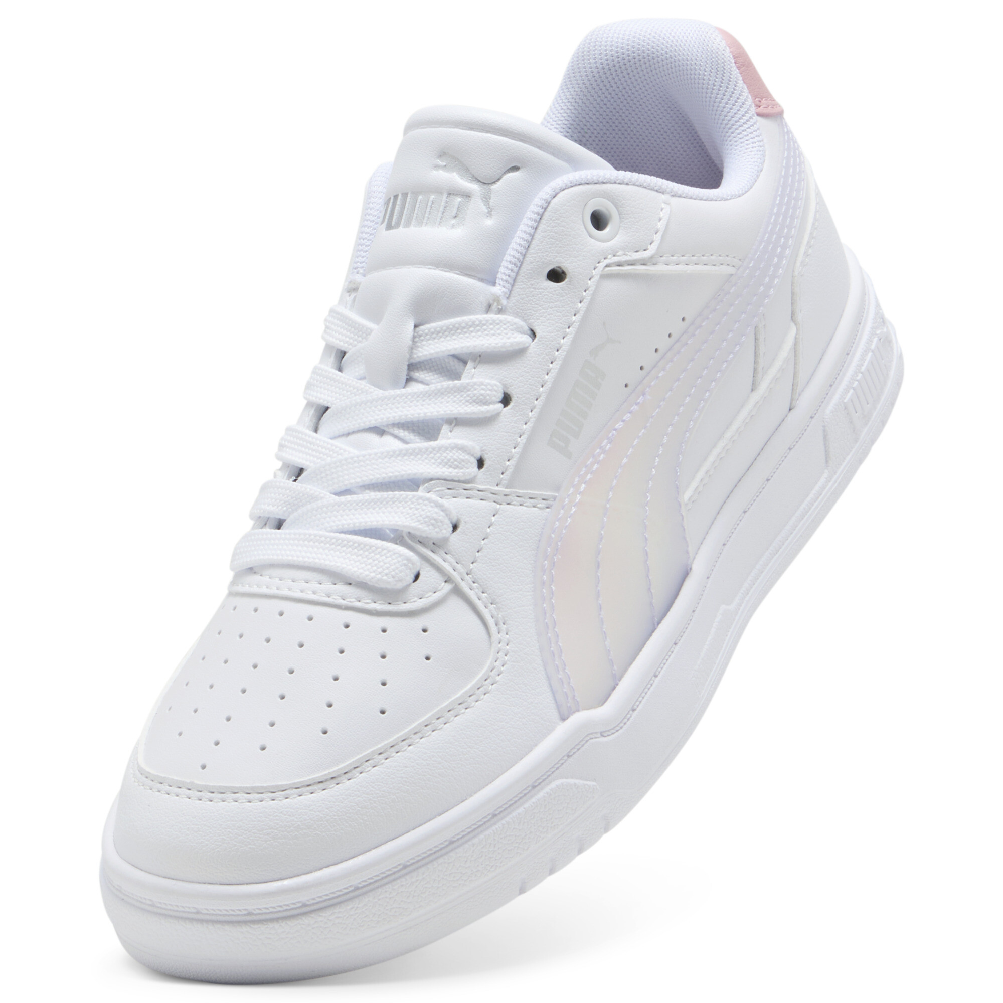 PUMA Caven III Holo 2.0 sneakers voor Dames, Wit/Zilver, Maat 36 thumbnail 2
