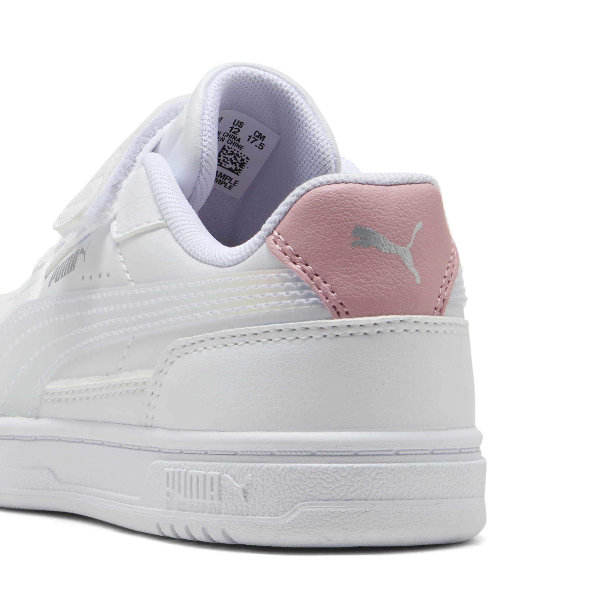 PUMA Caven III Holo 2.0 sneakers voor Dames, Wit/Zilver, Maat 30 thumbnail 5