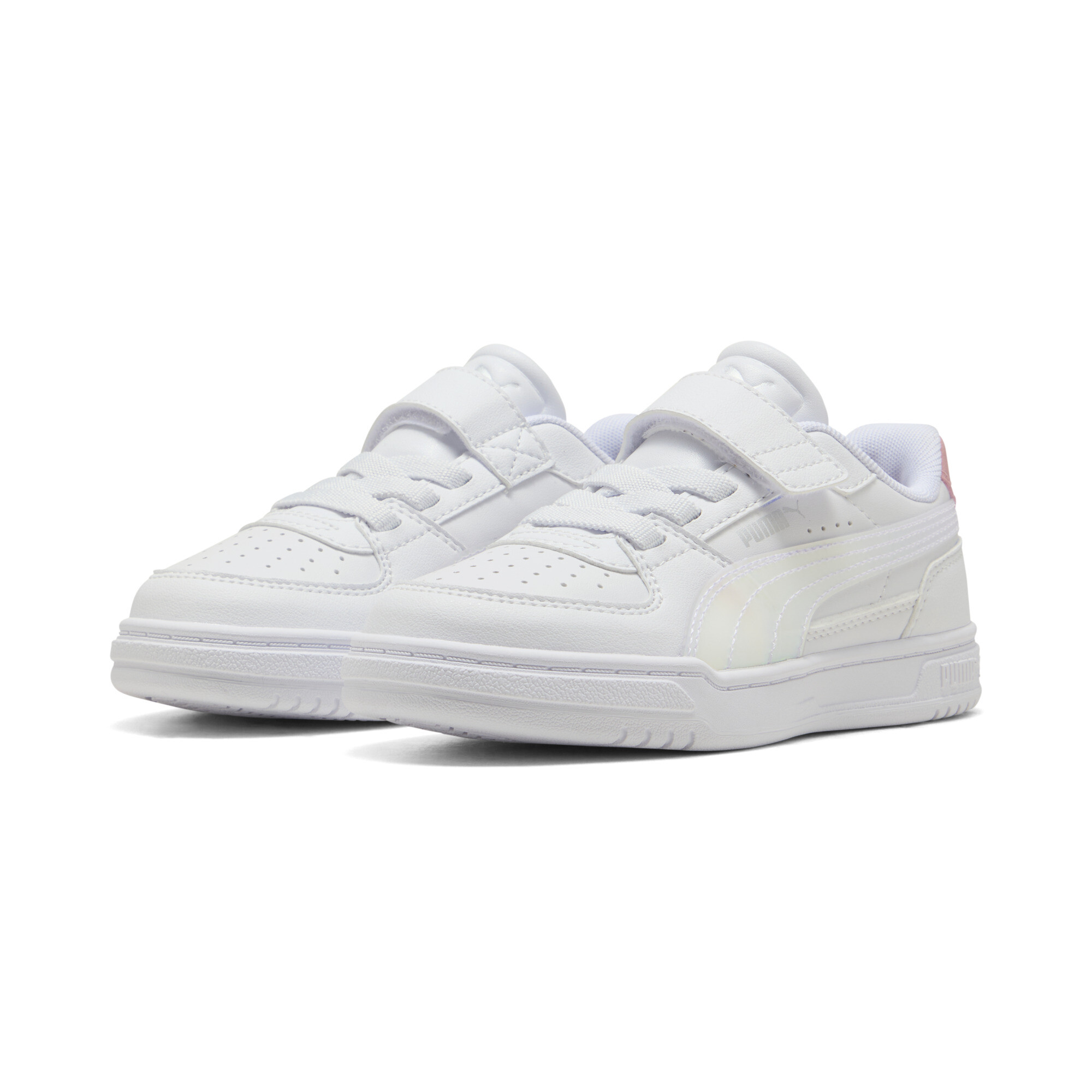 PUMA Caven III Holo 2.0 sneakers voor Dames, Wit/Zilver, Maat 30 thumbnail 6
