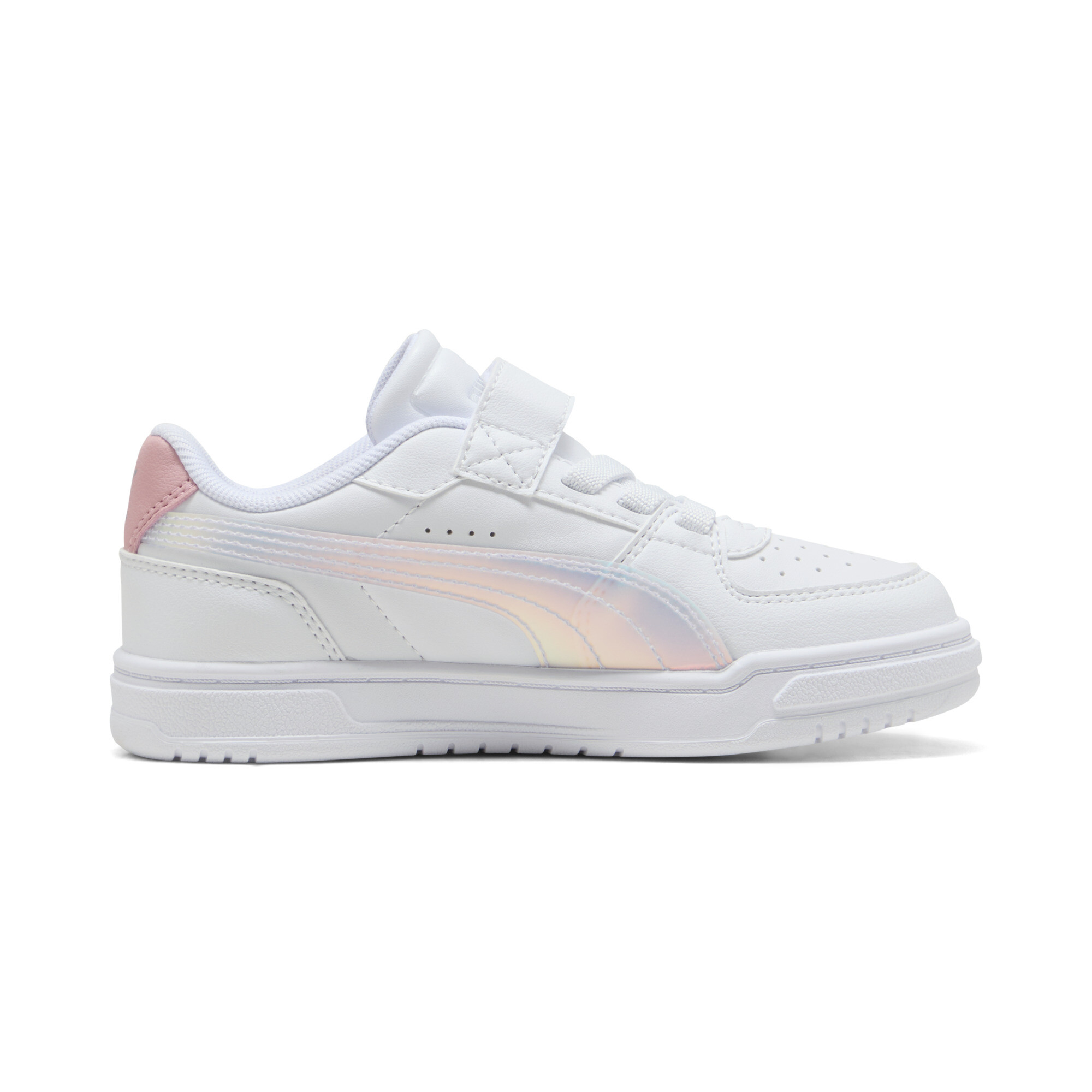 PUMA Caven III Holo 2.0 sneakers voor Dames, Wit/Zilver, Maat 30 thumbnail 3