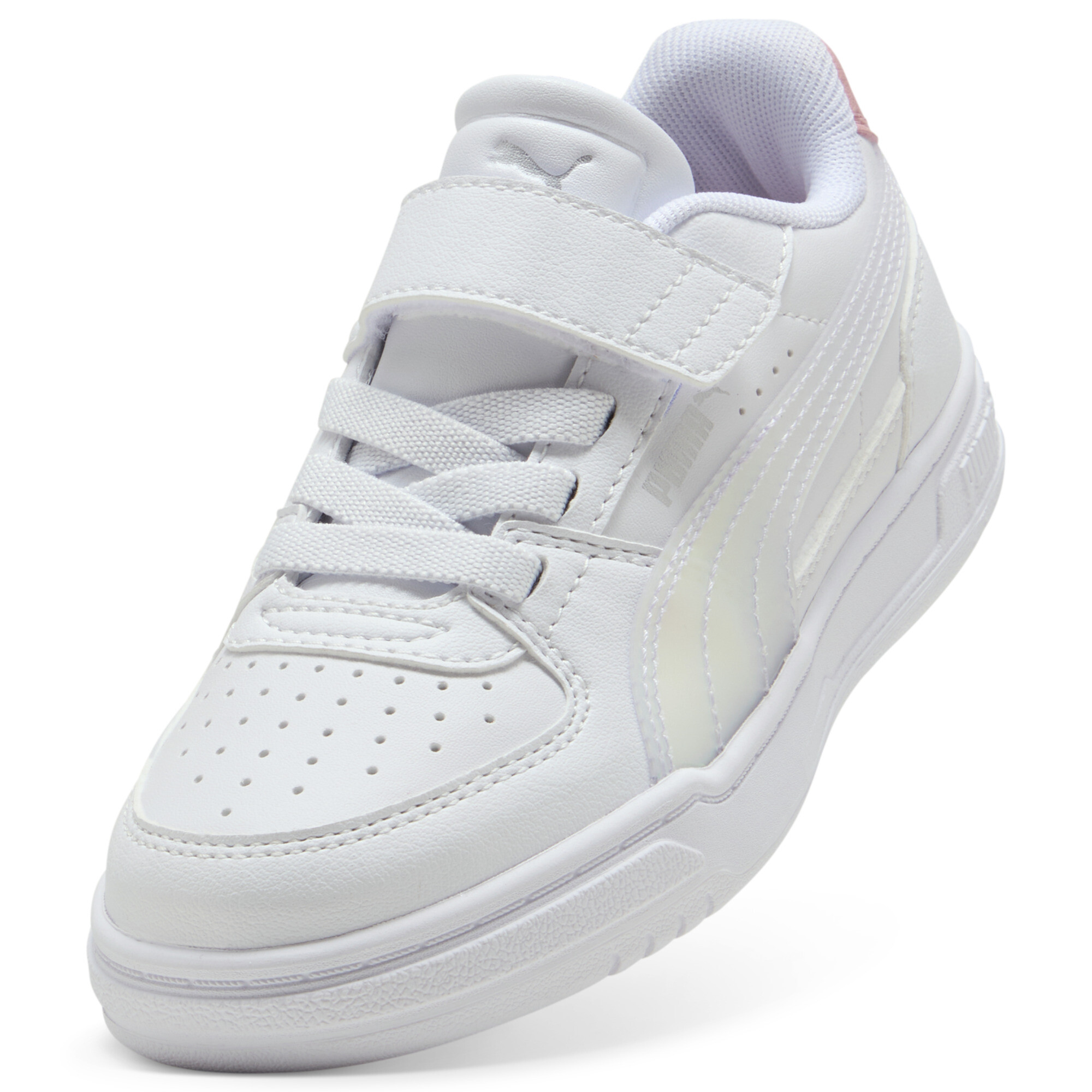 PUMA Caven III Holo 2.0 sneakers voor Dames, Wit/Zilver, Maat 30 thumbnail 2