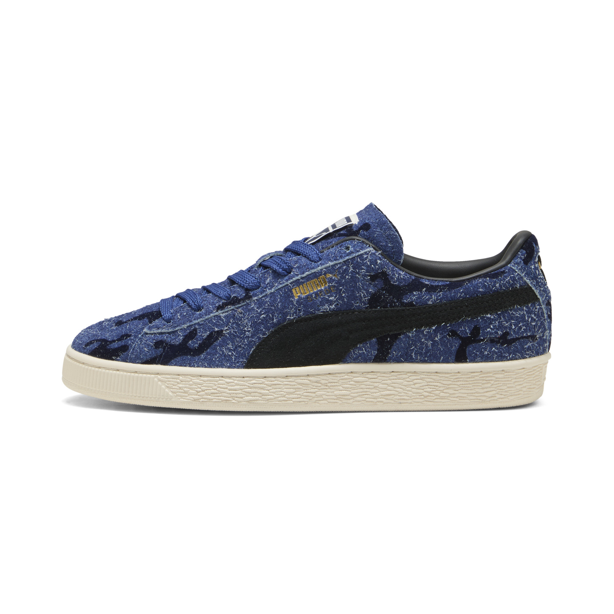 PUMA Suede Flock Men's Sneakers in Blue, Size 11.5