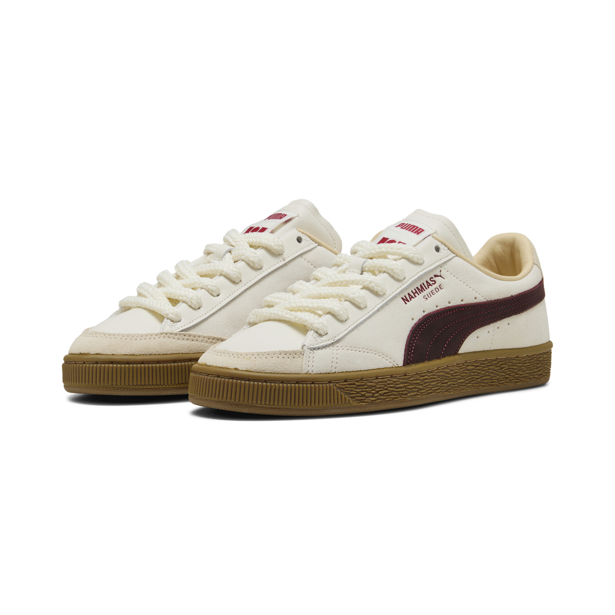 PUMA x NAHMIAS Suede Vintage Rood uniseks sneakers, Rood/Wit/Goud, Maat 39 thumbnail 8