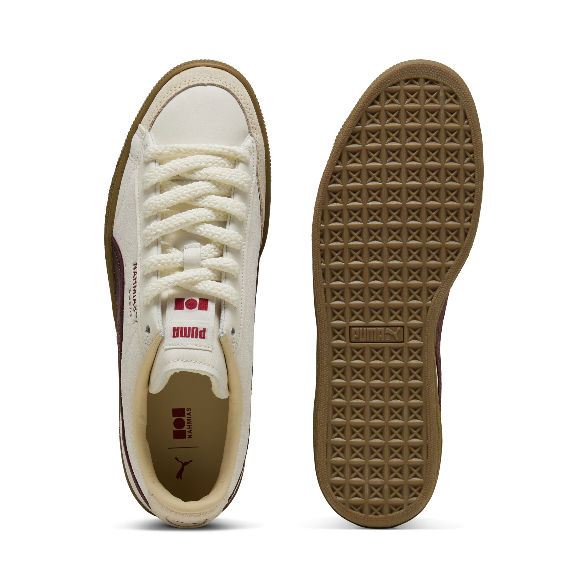 PUMA x NAHMIAS Suede Vintage Rood uniseks sneakers, Rood/Wit/Goud, Maat 39 thumbnail 6