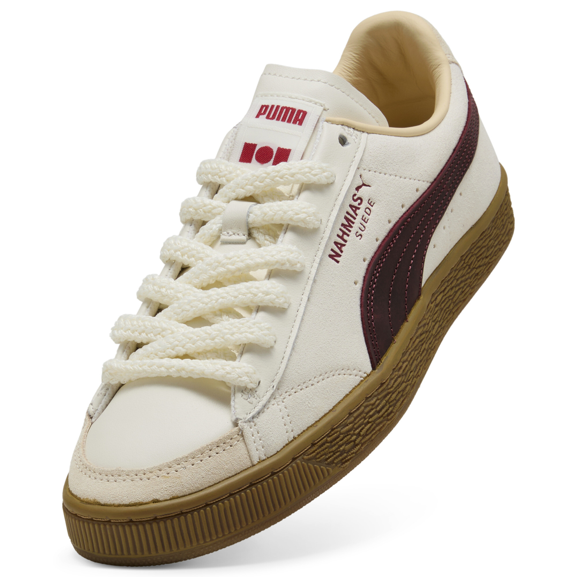 PUMA x NAHMIAS Suede Vintage Rood uniseks sneakers, Rood/Wit/Goud, Maat 39 thumbnail 4