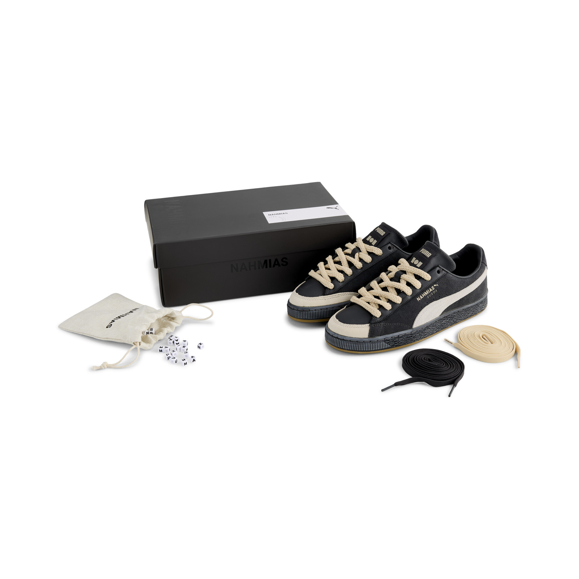 PUMA x NAHMIAS Suede Vintage Zwart uniseks sneakers, Grijs, Maat 45 thumbnail 2
